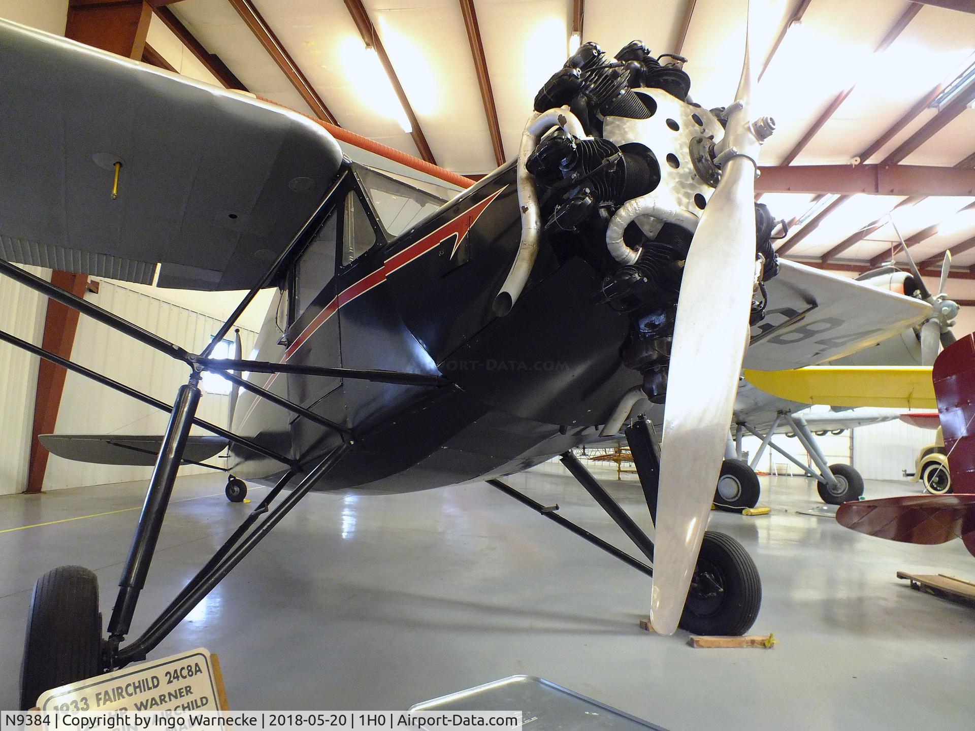 N9384, 1933 Fairchild 24 C8A C/N 2514, Fairchild 24 C8A at the Aircraft Restoration Museum at Creve Coeur airfield, Maryland Heights MO