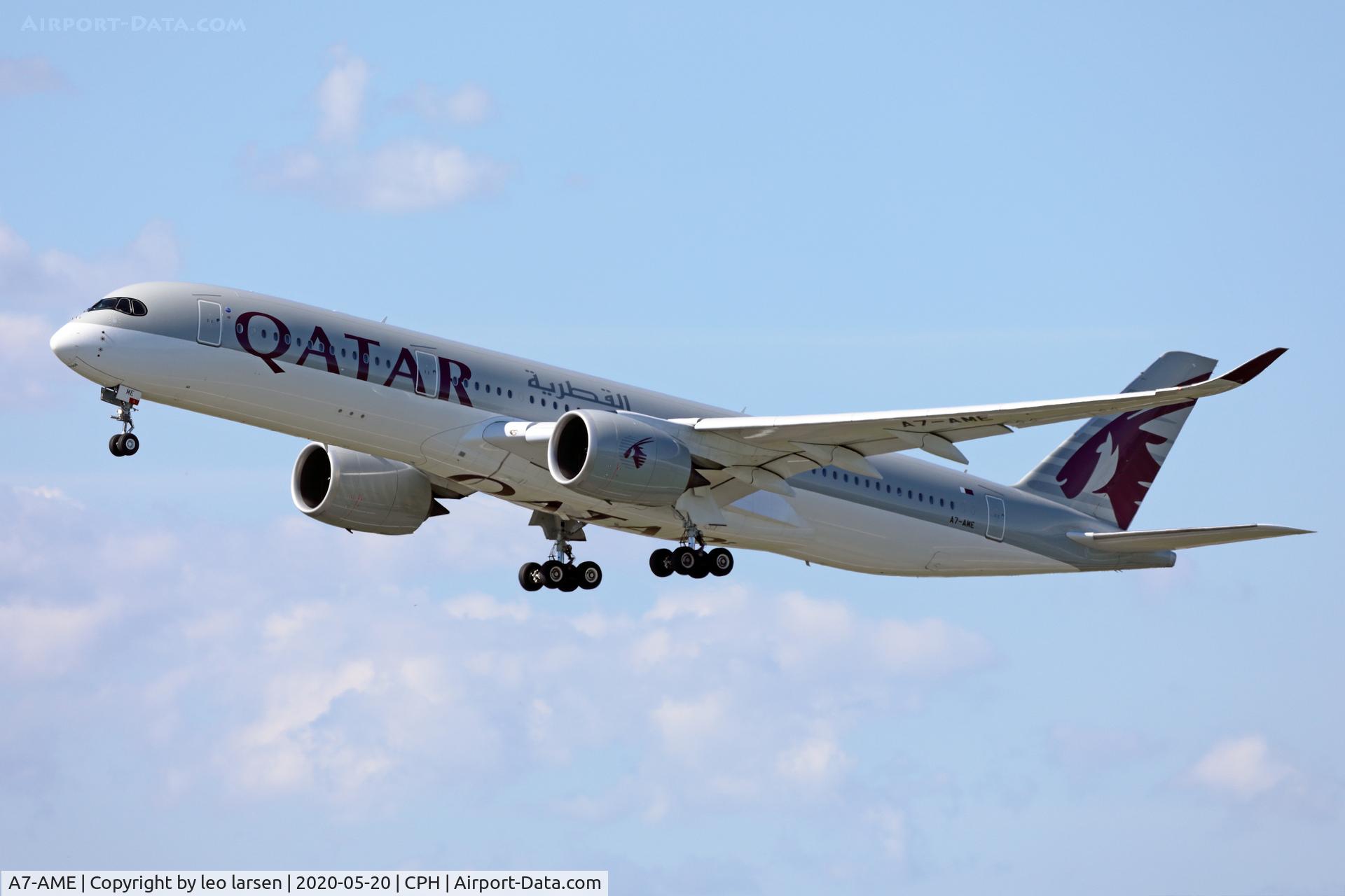 A7-AME, 2018 Airbus A350-941 C/N 163, Copenhagen 20.5.2020