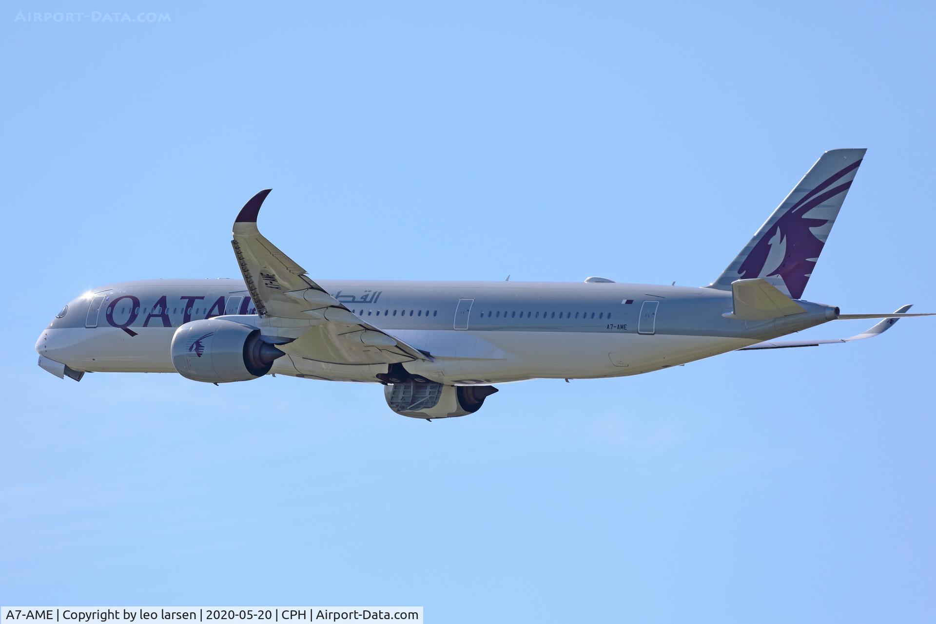 A7-AME, 2018 Airbus A350-941 C/N 163, Copenhagen 20.5.2020