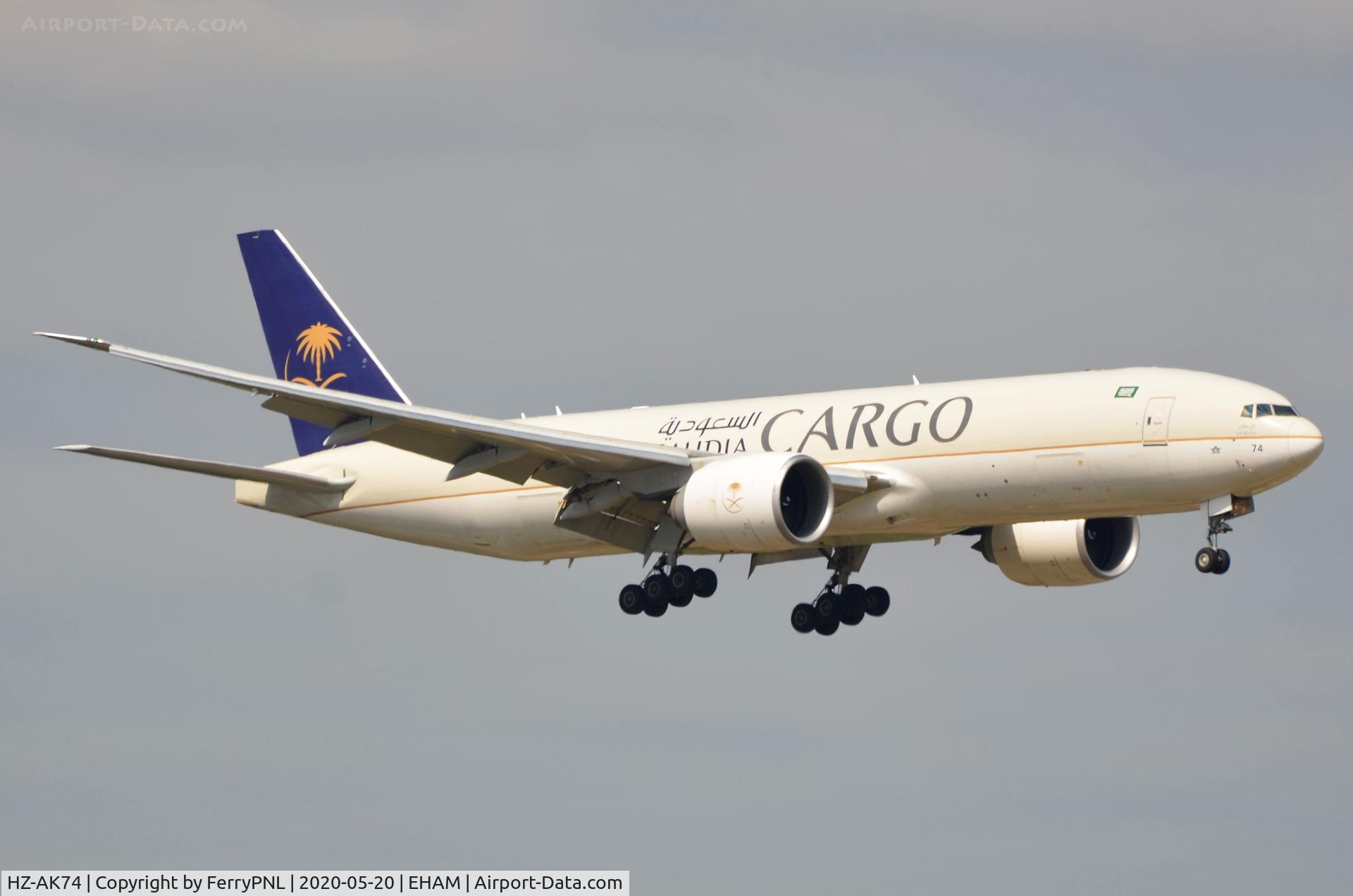 HZ-AK74, 2015 Boeing 777-FFG C/N 60340, Saudi B772F landing in AMS