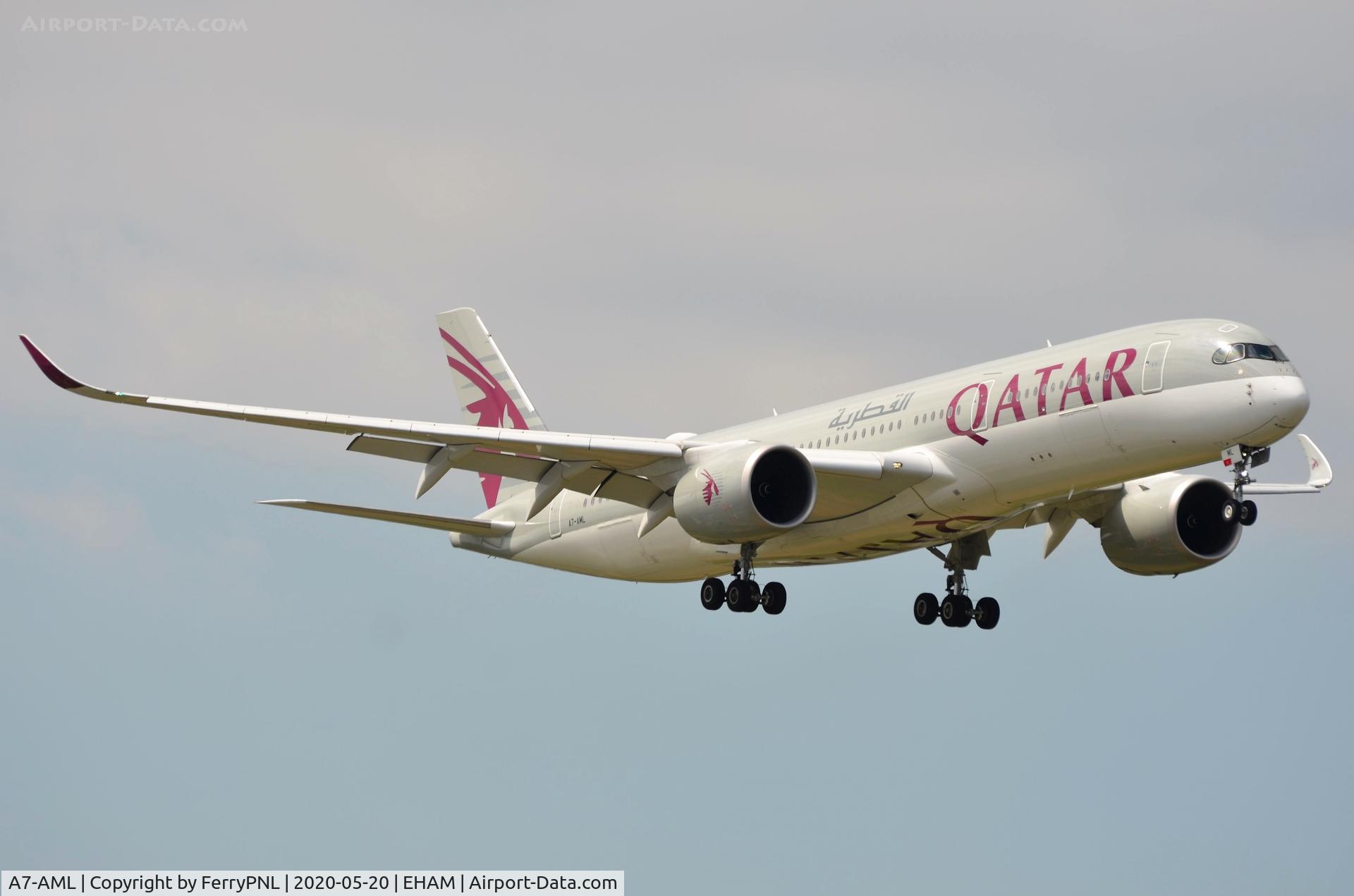 A7-AML, 2019 Airbus A350-941 C/N 257, Qatar A359 landing
