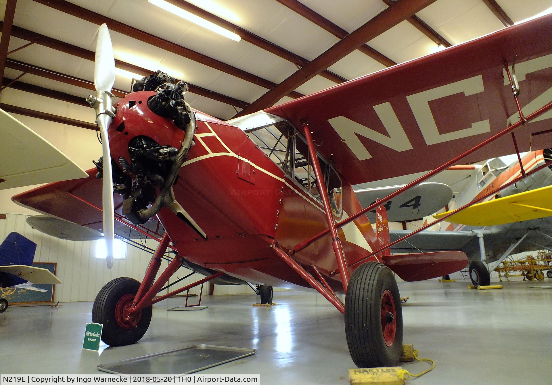 N219E, 1930 Star CAVALIER E C/N 126, Star Cavalier E at the Aircraft Restoration Museum at Creve Coeur airfield, Maryland Heights MO