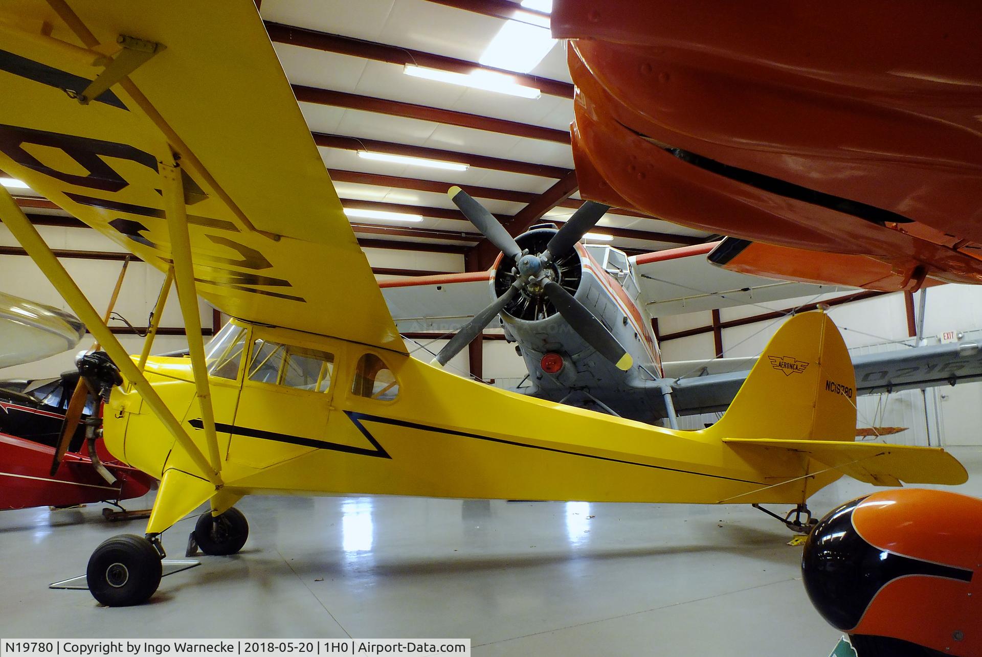 N19780, 1937 Aeronca K C/N 265, Aeronca K at the Aircraft Restoration Museum at Creve Coeur airfield, Maryland Heights MO