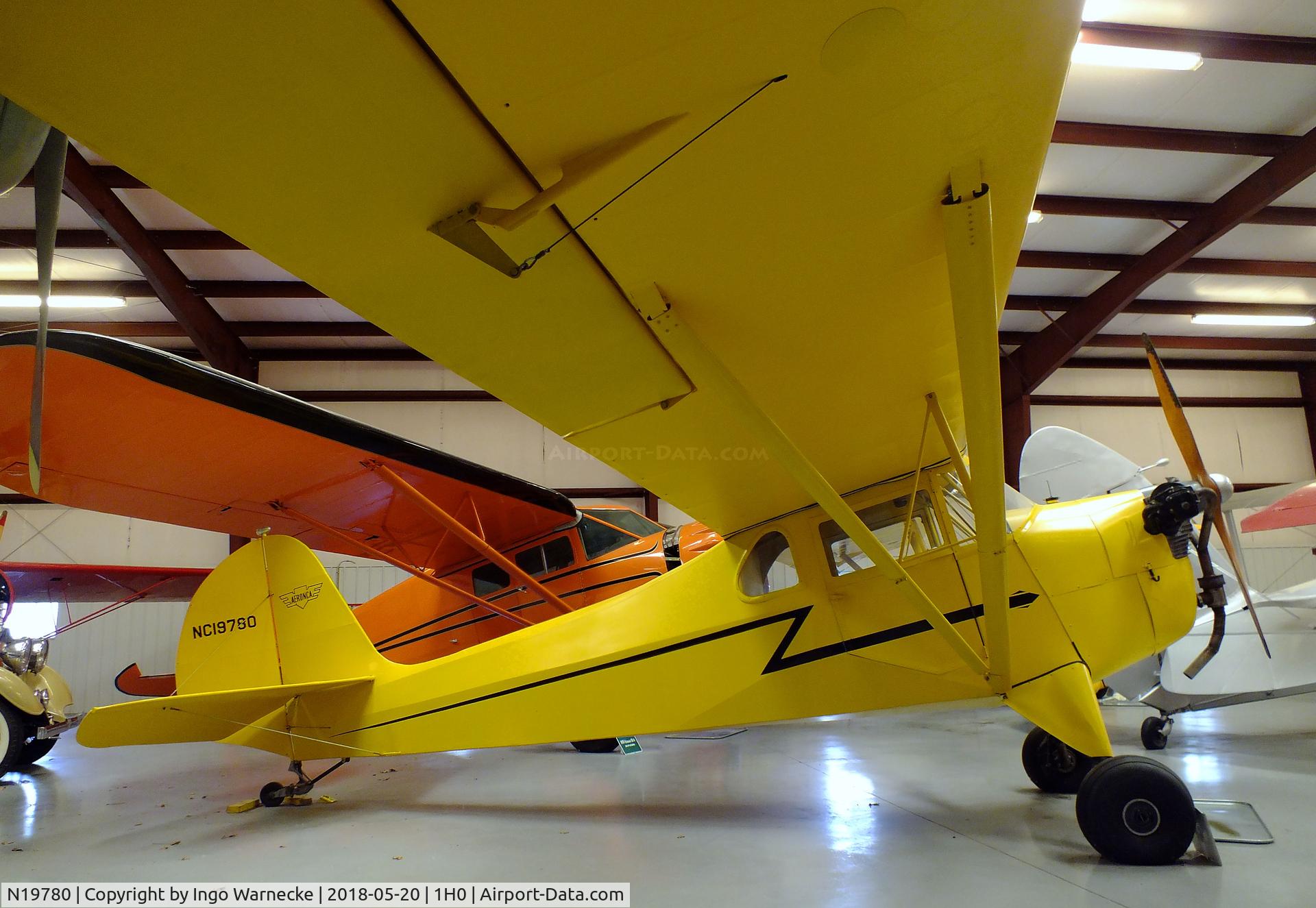 N19780, 1937 Aeronca K C/N 265, Aeronca K at the Aircraft Restoration Museum at Creve Coeur airfield, Maryland Heights MO