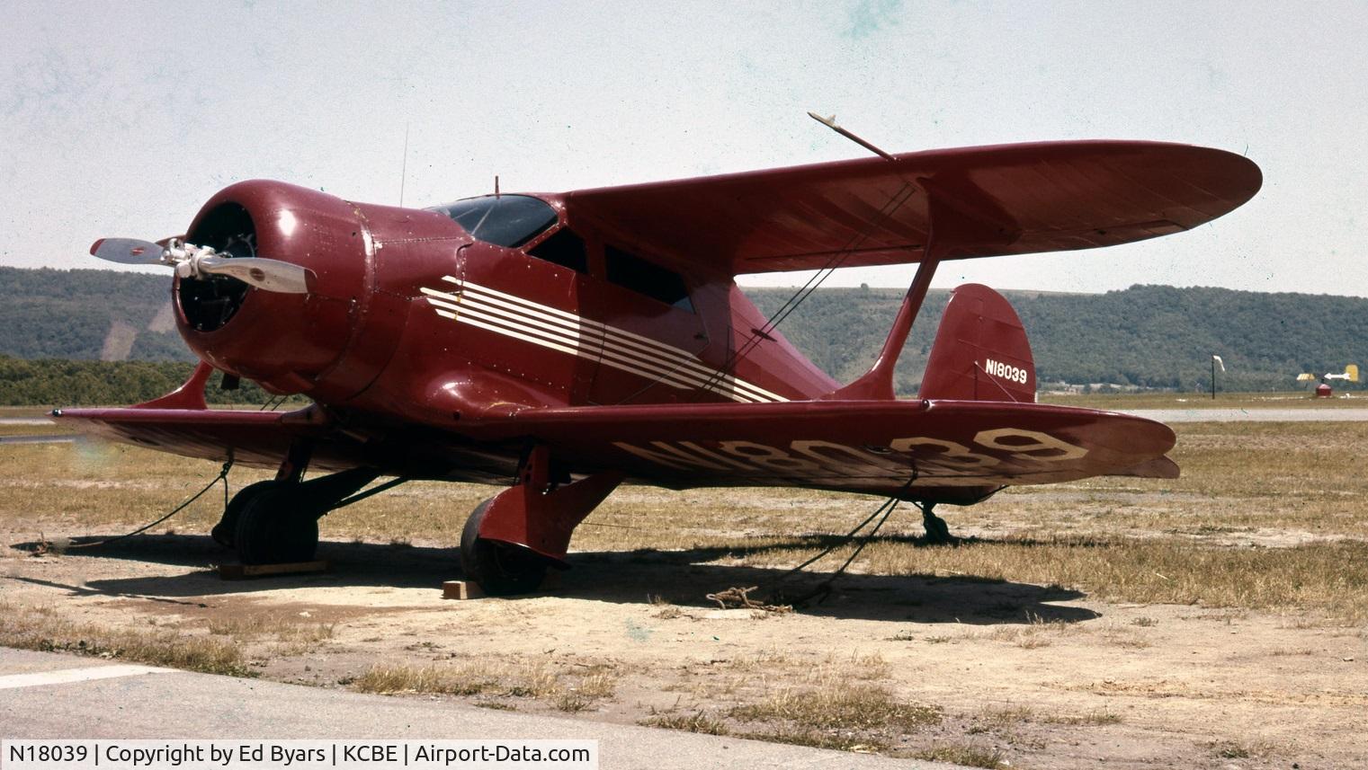 N18039, 1937 Beech E17L C/N 150, Circa 1960.  Aircraft was lost in a fire in the mid 1960s