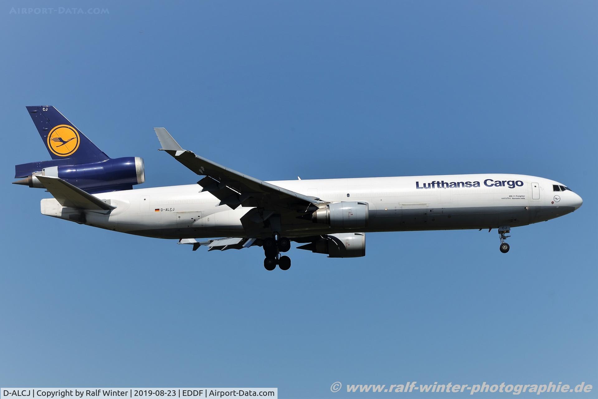 D-ALCJ, 2000 McDonnell Douglas MD-11F C/N 48802, McDonnell Douglas MD-11F - LH GEC Lufthansa Cargo 'Namaste India' - 48802 - D-ALCJ - 23.08.2019 - FRA