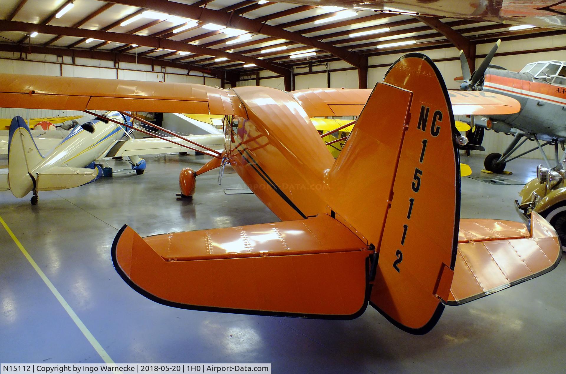 N15112, Stinson SR-6 Reliant C/N 9603, Stinson SR-6 Reliant at the Aircraft Restoration Museum at Creve Coeur airfield, Maryland Heights MO