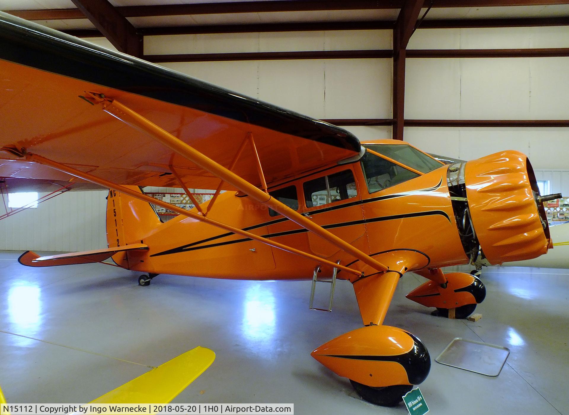 N15112, Stinson SR-6 Reliant C/N 9603, Stinson SR-6 Reliant at the Aircraft Restoration Museum at Creve Coeur airfield, Maryland Heights MO