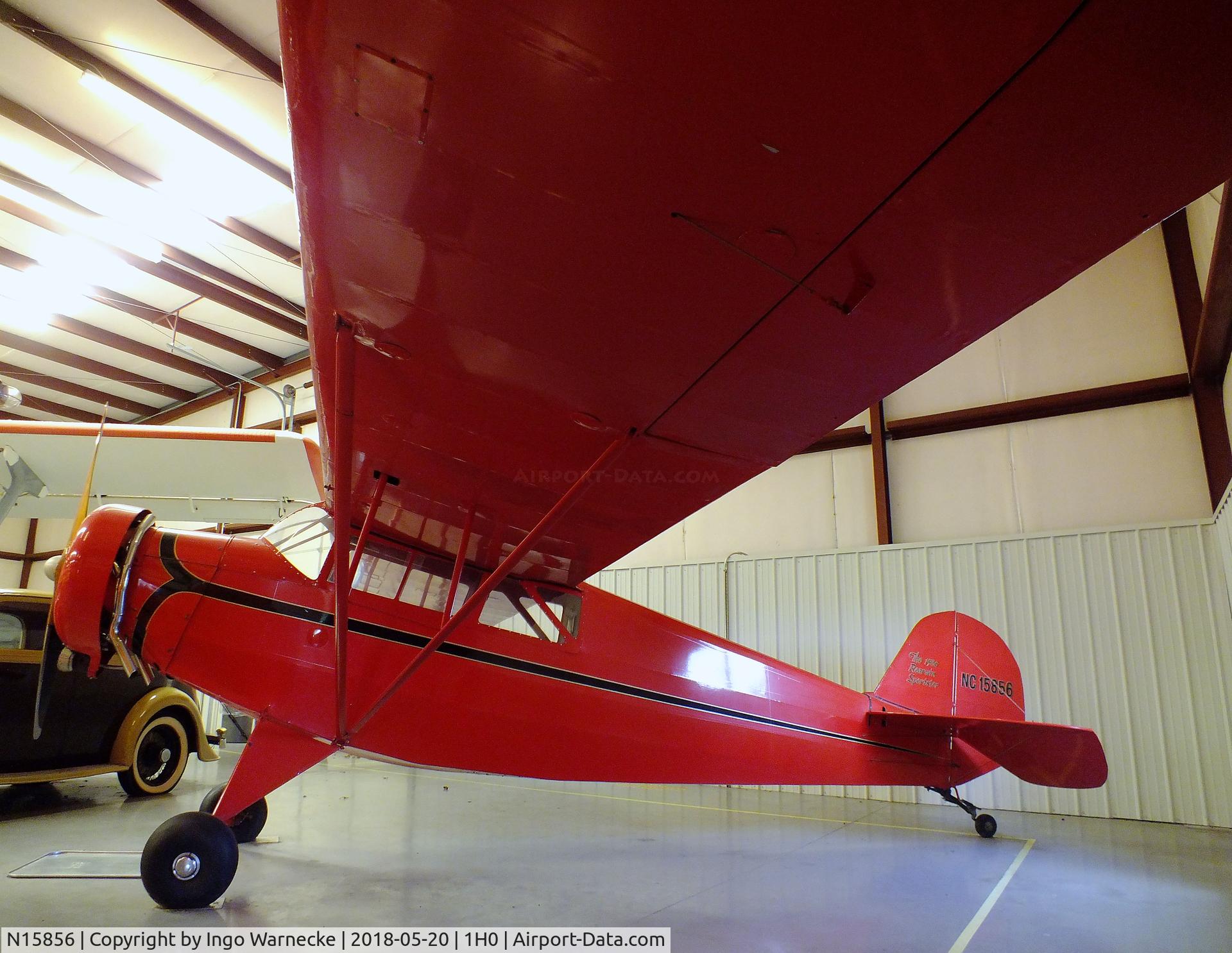 N15856, 1936 Rearwin 7000 C/N 457, Rearwin 7000 Sportster at the Aircraft Restoration Museum at Creve Coeur airfield, Maryland Heights MO