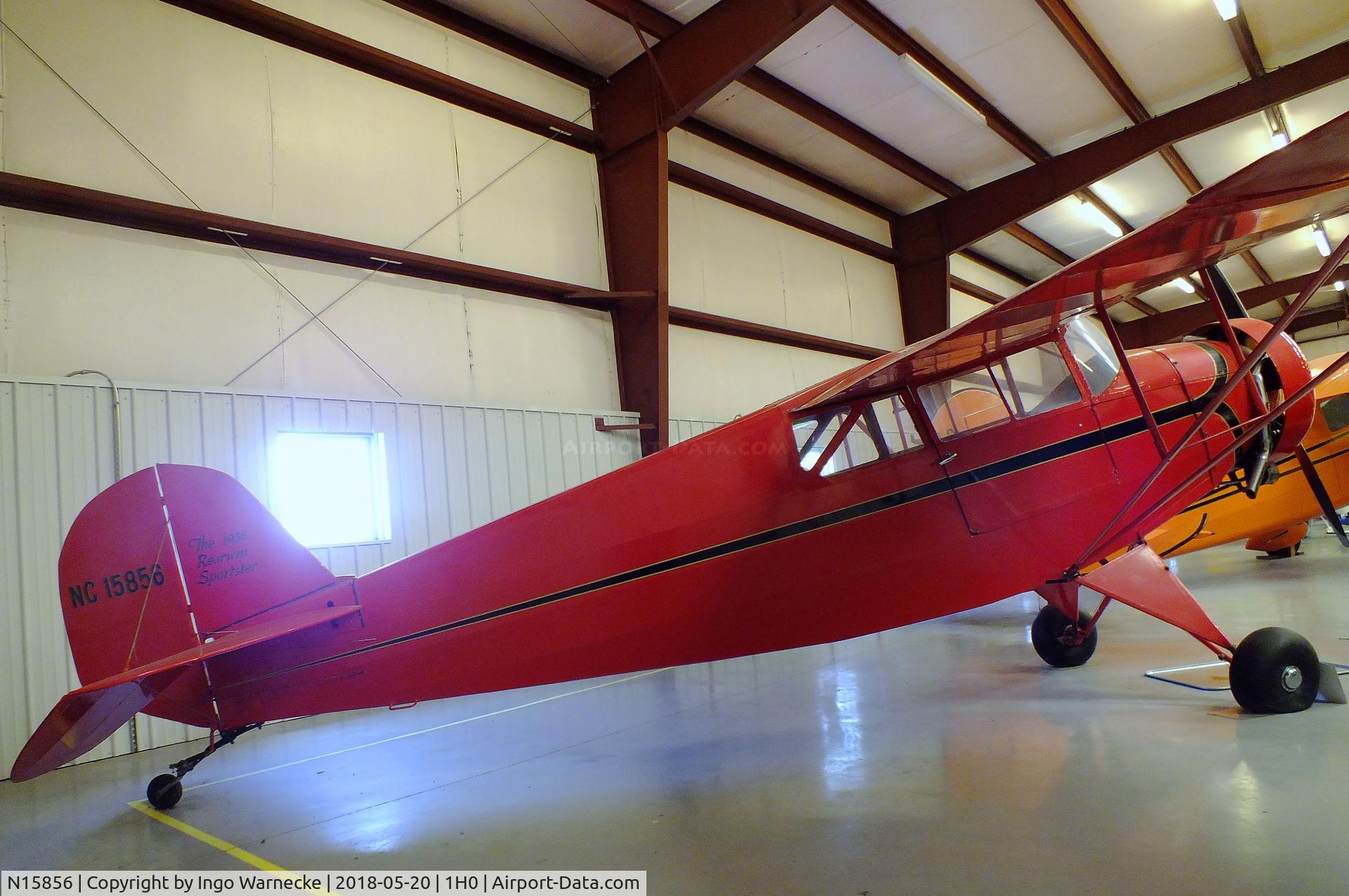N15856, 1936 Rearwin 7000 C/N 457, Rearwin 7000 Sportster at the Aircraft Restoration Museum at Creve Coeur airfield, Maryland Heights MO