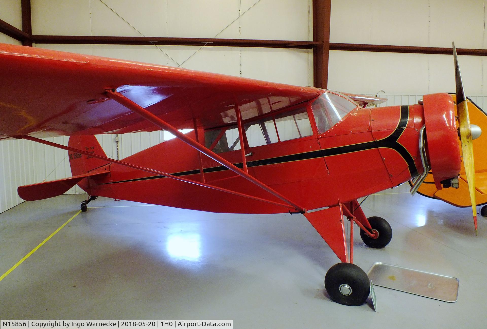 N15856, 1936 Rearwin 7000 C/N 457, Rearwin 7000 Sportster at the Aircraft Restoration Museum at Creve Coeur airfield, Maryland Heights MO