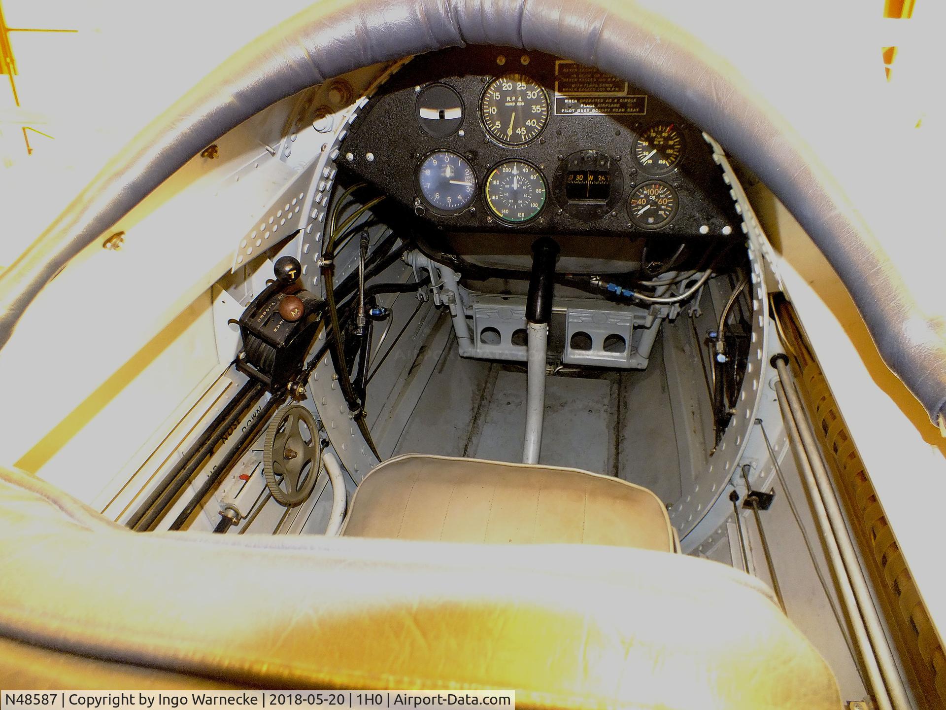 N48587, 1942 Ryan Aeronautical ST3KR C/N 2073, Ryan ST-3 with Ranger 6 engine at the Aircraft Restoration Museum at Creve Coeur airfield, Maryland Heights MO  #c