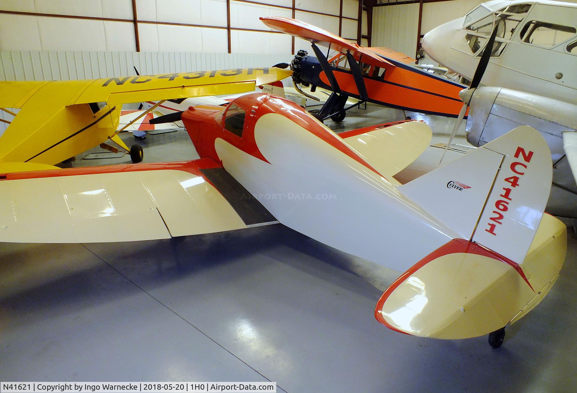 N41621, 1941 Culver LCA C/N 380, Culver Cadet LCA at the Aircraft Restoration Museum at Creve Coeur airfield, Maryland Heights MO