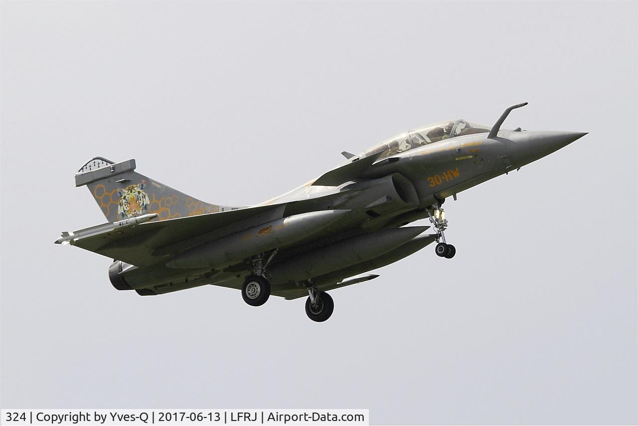 324, Dassault Rafale B C/N 324a, Dassault Rafale B, Short approach rwy 08, Landivisiau Naval Air Base (LFRJ) Tiger Meet 2017