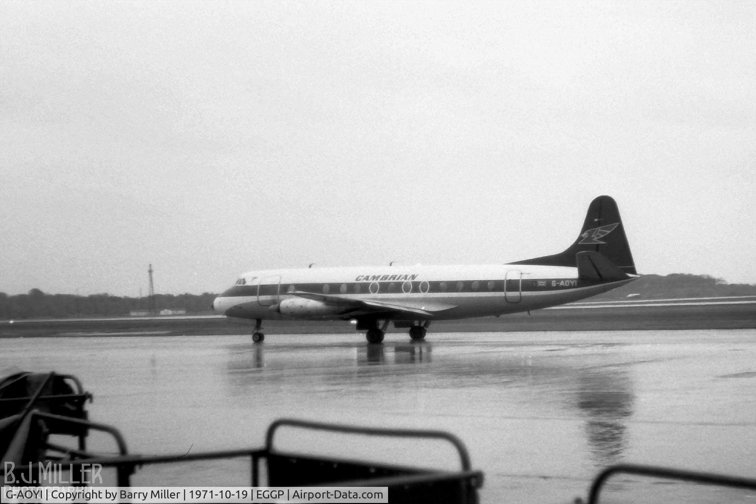 G-AOYI, 1957 Vickers Viscount 806 C/N 257, Photographed a Liverpool Speke airport