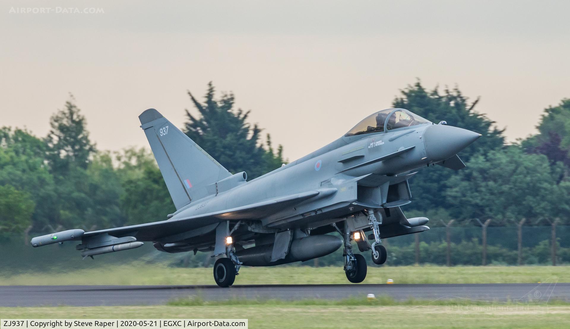 ZJ937, 2007 Eurofighter EF-2000 Typhoon FGR.4 C/N 0121/BS028, Boy's first Typhoon flight.