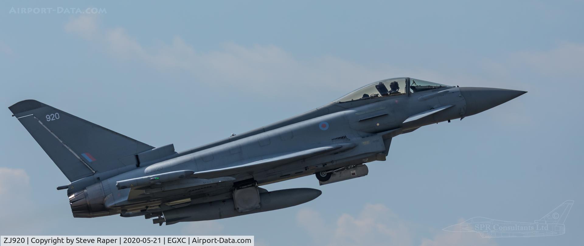 ZJ920, 2005 Eurofighter EF-2000 Typhoon FGR4 C/N 0067/BS011, Launching for a sortie. Taken from crash gate 1