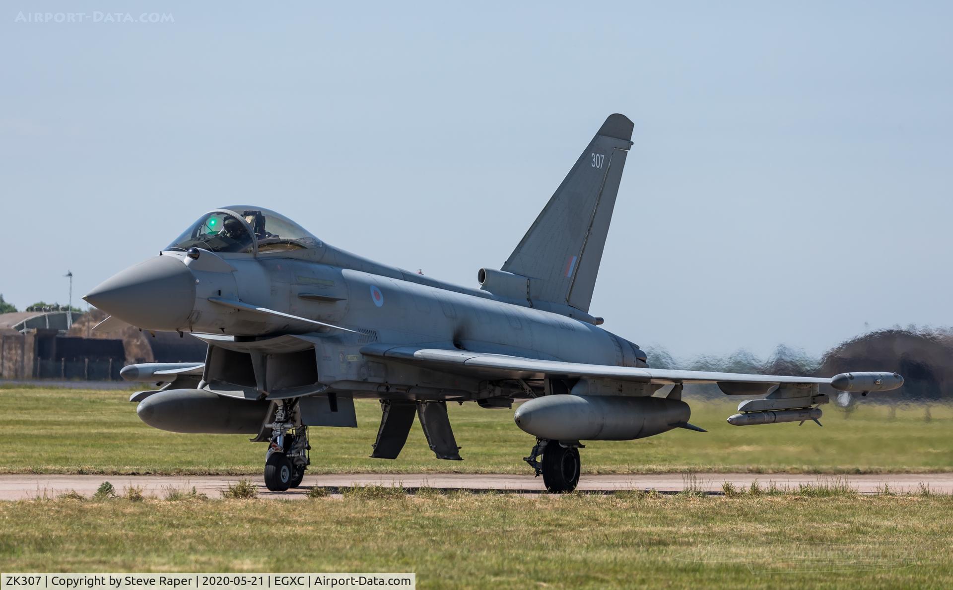 ZK307, 2009 Eurofighter EF-2000 Typhoon FGR4 C/N BS058, Passing crash gate 1