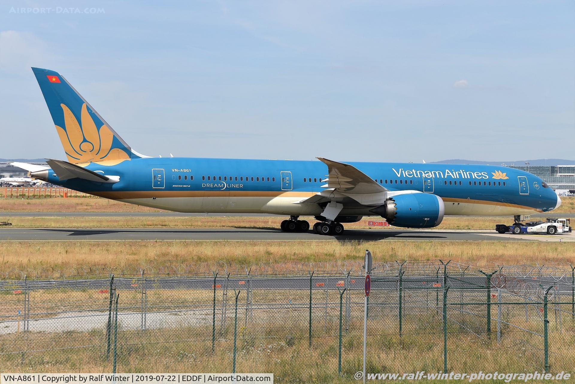 VN-A861, 2015 Boeing 787-9 Dreamliner C/N 35151, Boeing 787-9 Dreamliner - VN HVN Vietnam Airlines - 35151 - VN-A861 - 22.07.2019 - FRA