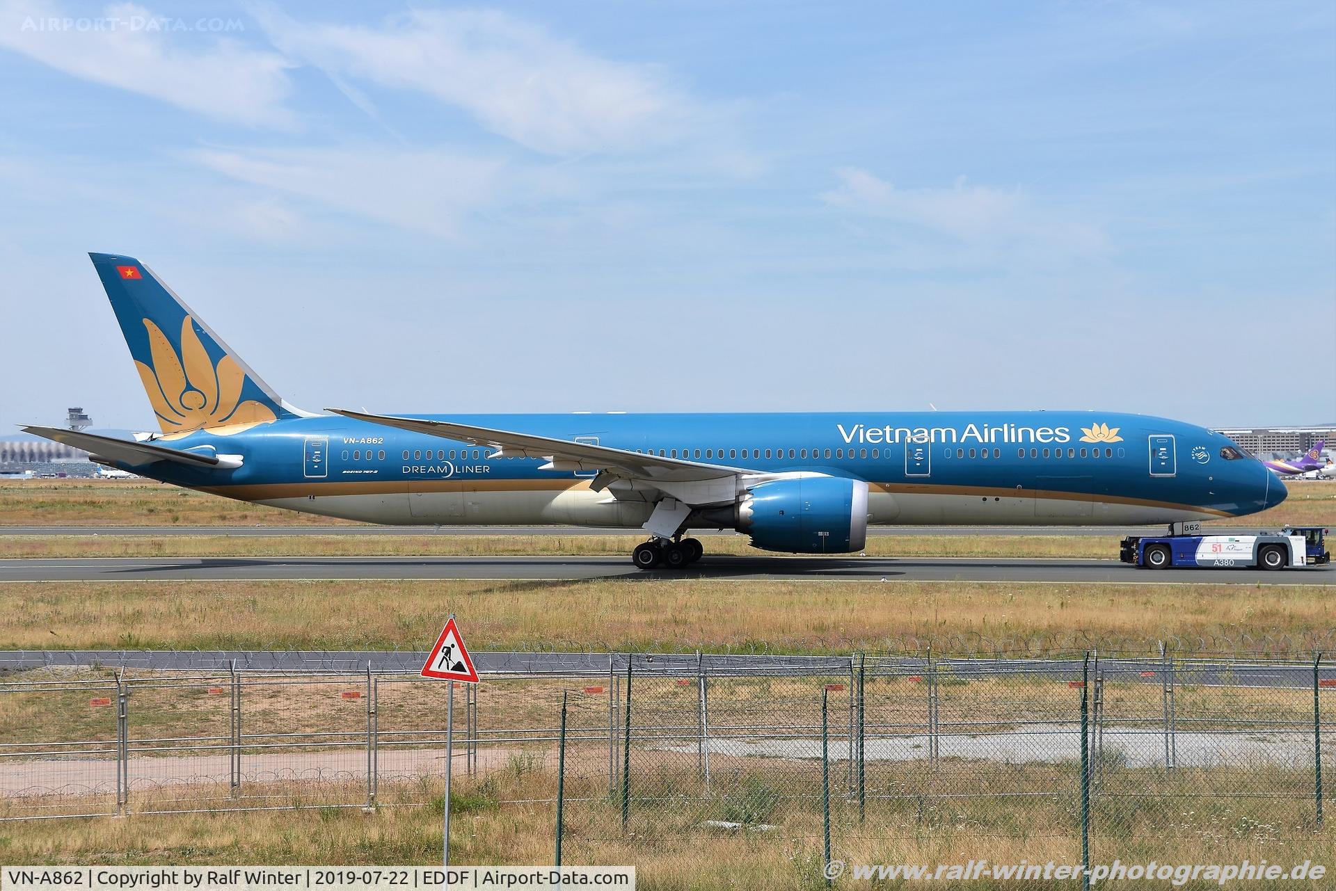 VN-A862, 2015 Boeing 787-9 Dreamliner C/N 35152, Boeing 787-9 Dreamliner - VN HVn Vietnam Airlines - 35152 - VN-A862 - 22.07.2019 - FRA