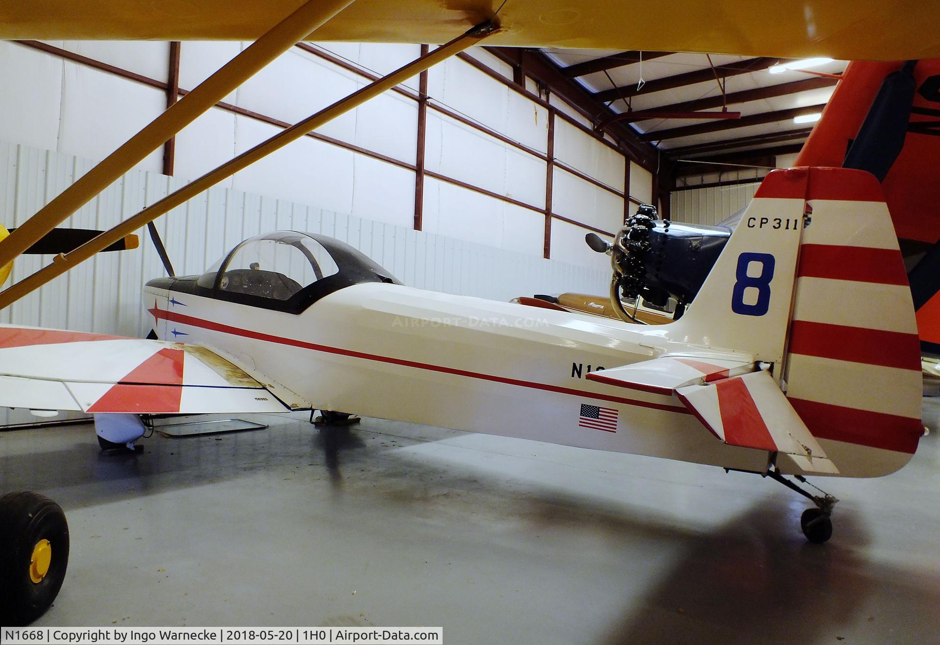 N1668, 1969 Piel CP-311 Emeraude C/N 1127, Piel CP.311 Emeraude at the Aircraft Restoration Museum at Creve Coeur airfield, Maryland Heights MO