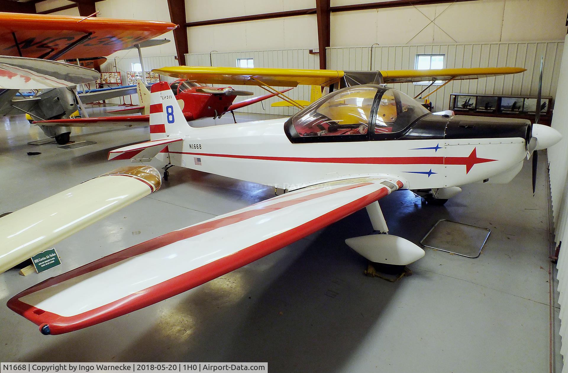 N1668, 1969 Piel CP-311 Emeraude C/N 1127, Piel CP.311 Emeraude at the Aircraft Restoration Museum at Creve Coeur airfield, Maryland Heights MO