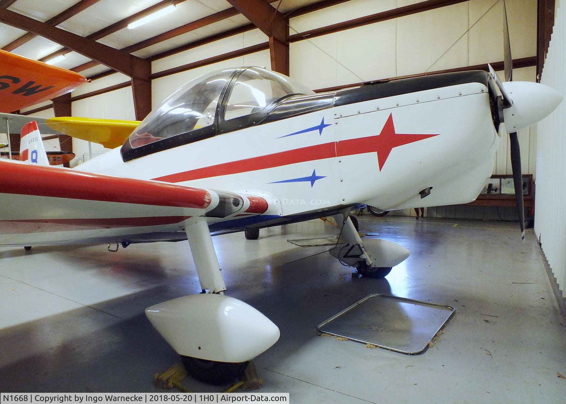 N1668, 1969 Piel CP-311 Emeraude C/N 1127, Piel CP.311 Emeraude at the Aircraft Restoration Museum at Creve Coeur airfield, Maryland Heights MO