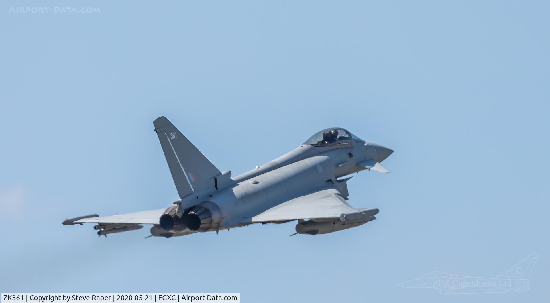ZK361, 2014 Eurofighter EF-2000 Typhoon FGR.4 C/N BS122, Departing for a sortie taken from crash gate 1