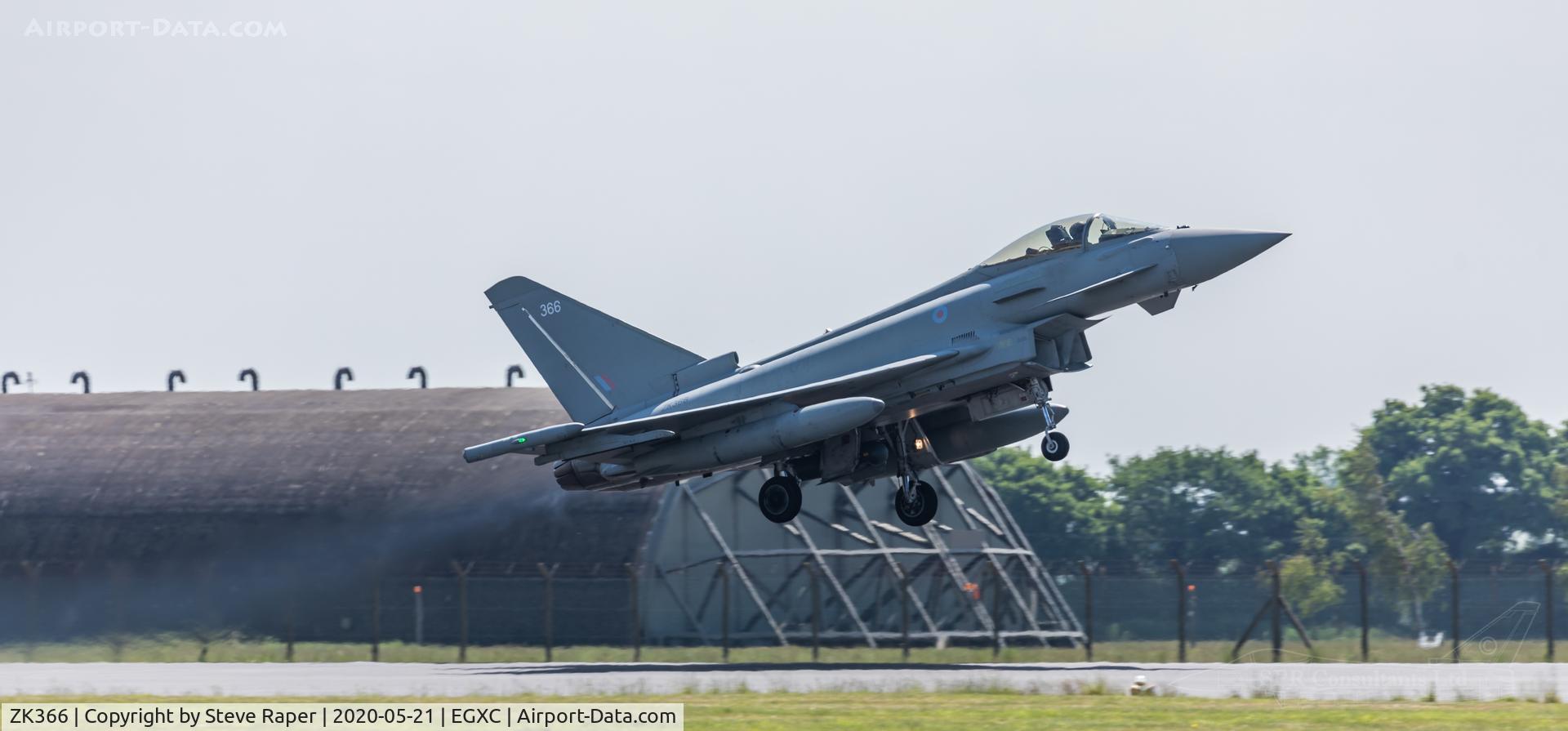 ZK366, 2014 Eurofighter EF-2000 Typhoon FGR4 C/N BS127/457, Departing for a sortie taken from crash gate 1