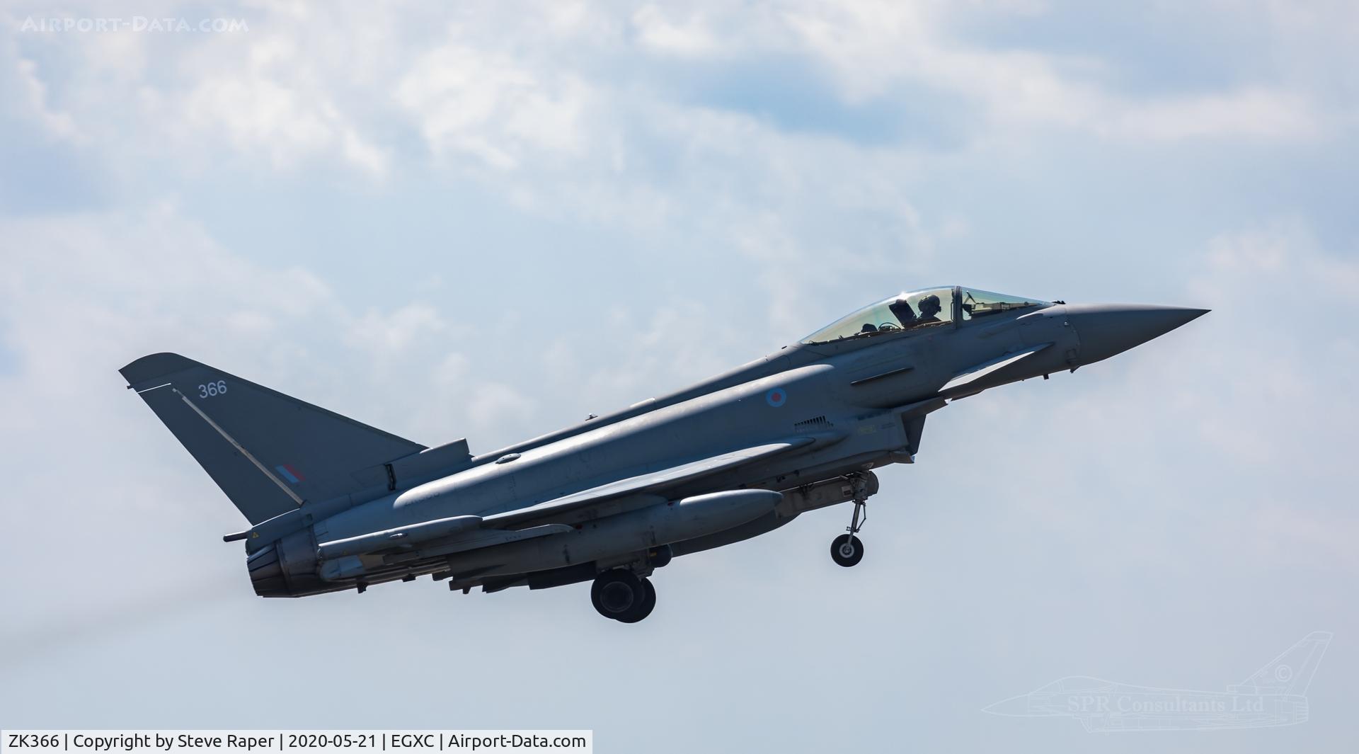 ZK366, 2014 Eurofighter EF-2000 Typhoon FGR4 C/N BS127/457, Departing for a sortie taken from crash gate 1