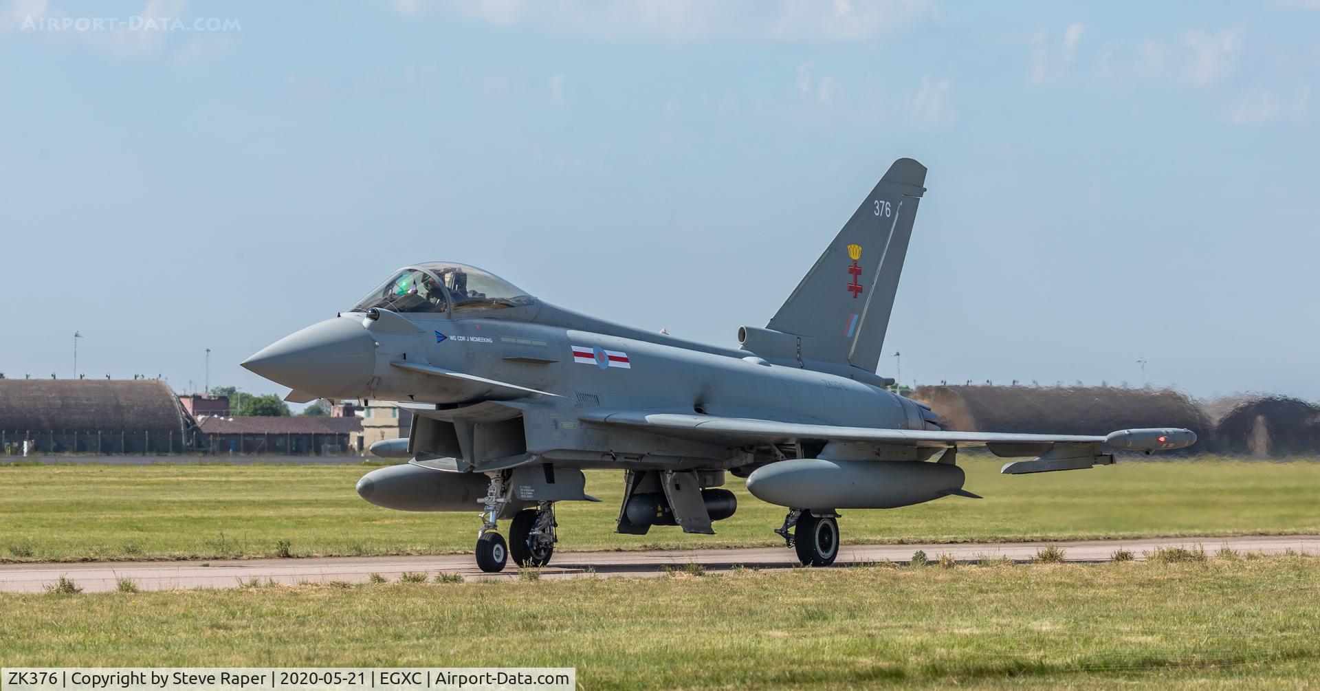 ZK376, 2016 Eurofighter EF-2000 Typhoon FGR.4 C/N BS137/117, Taxiing for a sortie taken from crash gate 1