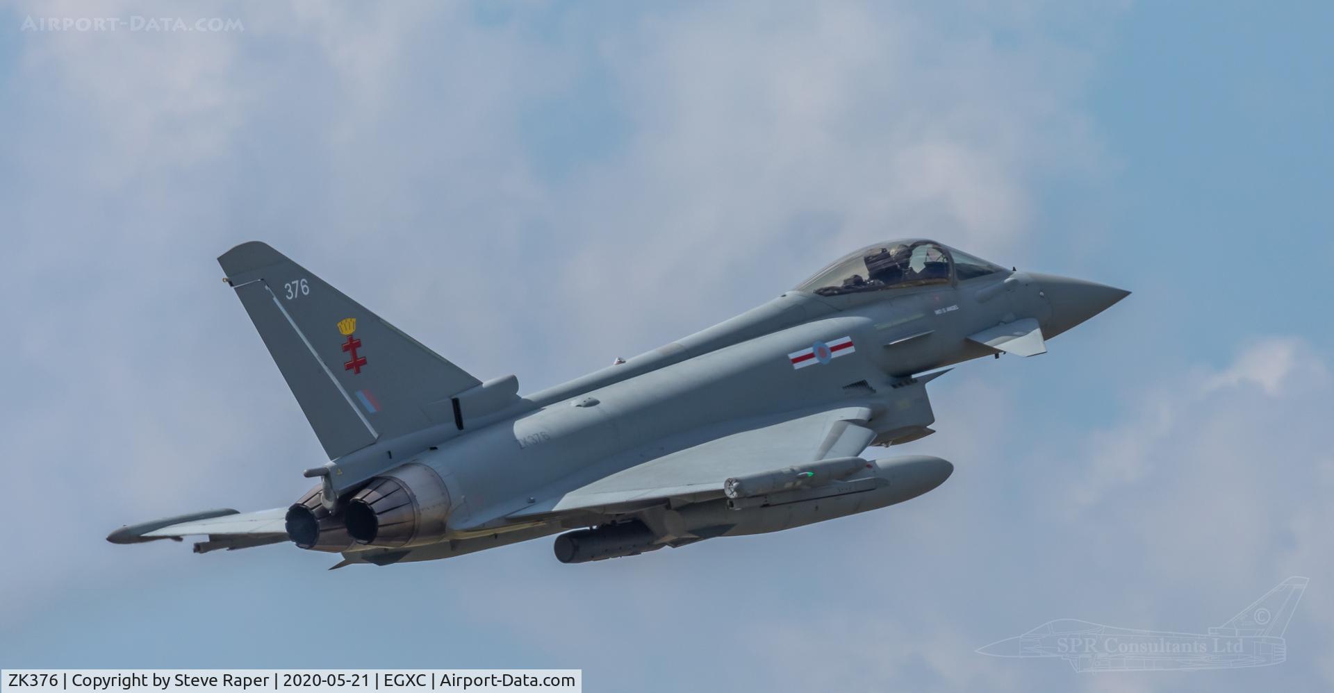ZK376, 2016 Eurofighter EF-2000 Typhoon FGR.4 C/N BS137/117, Departing for a sortie taken from crash gate 1