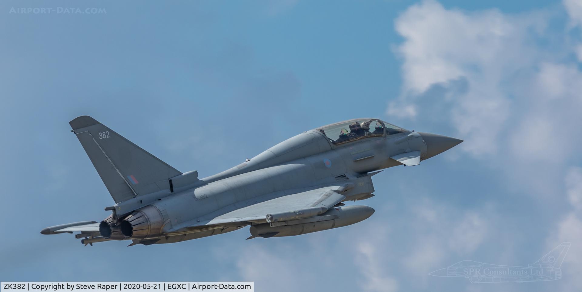 ZK382, 2012 Eurofighter EF-2000 Typhoon T.3 C/N BT027/372, Departing for a sortie taken from crash gate 1