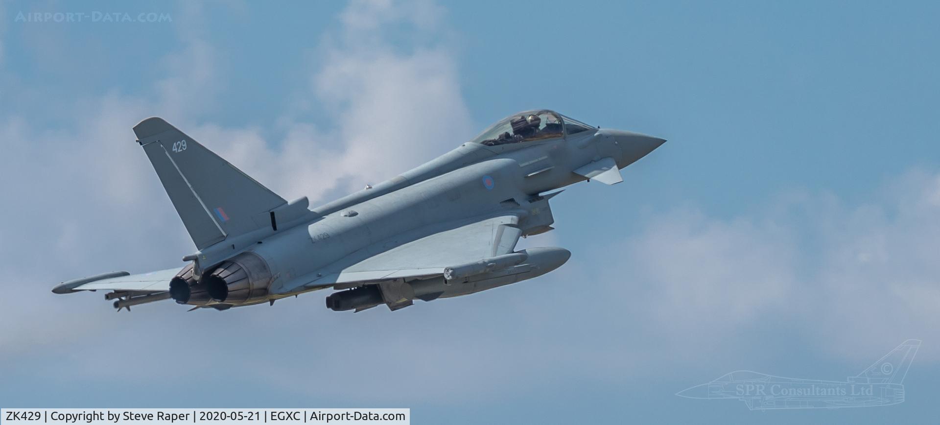 ZK429, 2017 Eurofighter EF-2000 Typhoon FGR4 C/N BS145, Departing for a sortie taken from crash gate 1