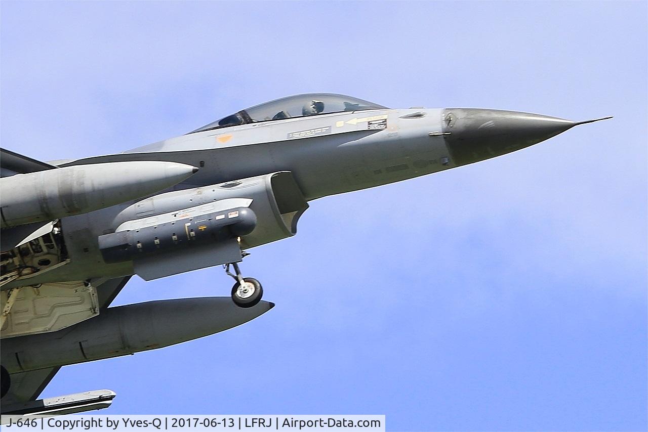 J-646, Fokker F-16AM Fighting Falcon C/N 6D-78, Fokker F-16AM Fighting Falcon, Short approach rwy 08, Landivisiau Naval Air Base (LFRJ) Tiger Meet 2017