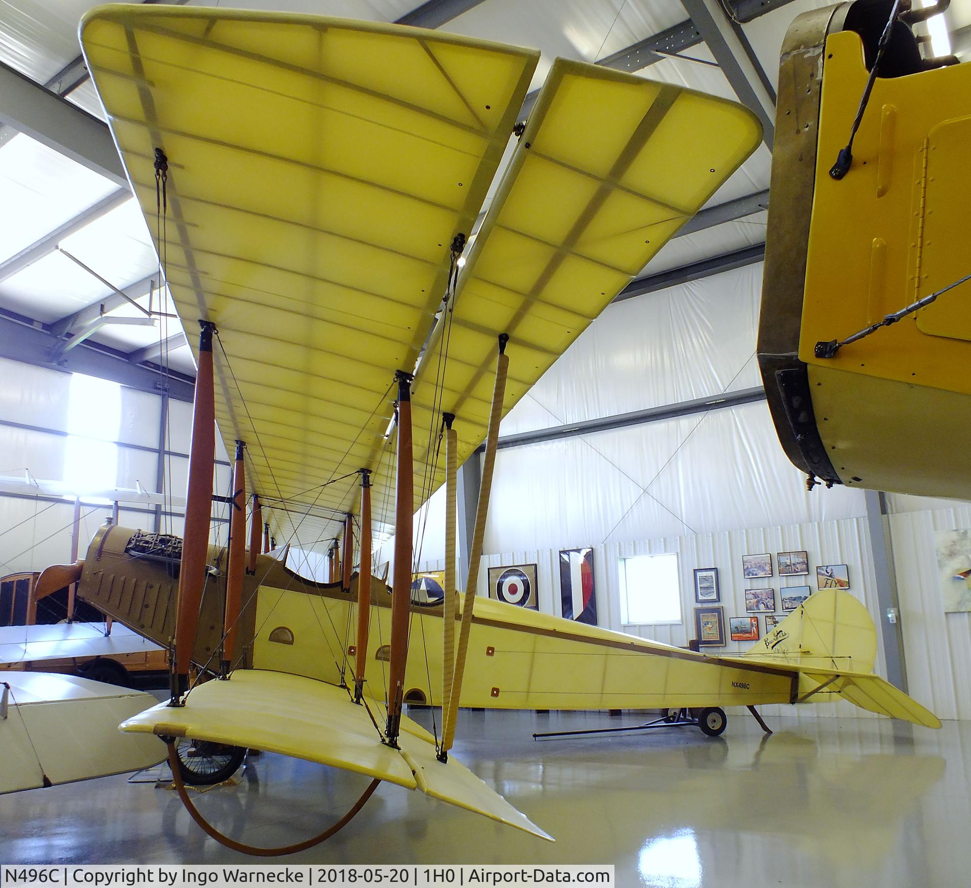 N496C, 1917 Curtiss (Canadian Aeroplane/McDaniels) JN4CAN C/N 496, Curtiss (Canadian Aeroplanes Ltd. / McDaniels) JN-4C Canuck at the Aircraft Restoration Museum at Creve Coeur airfield, Maryland Heights MO