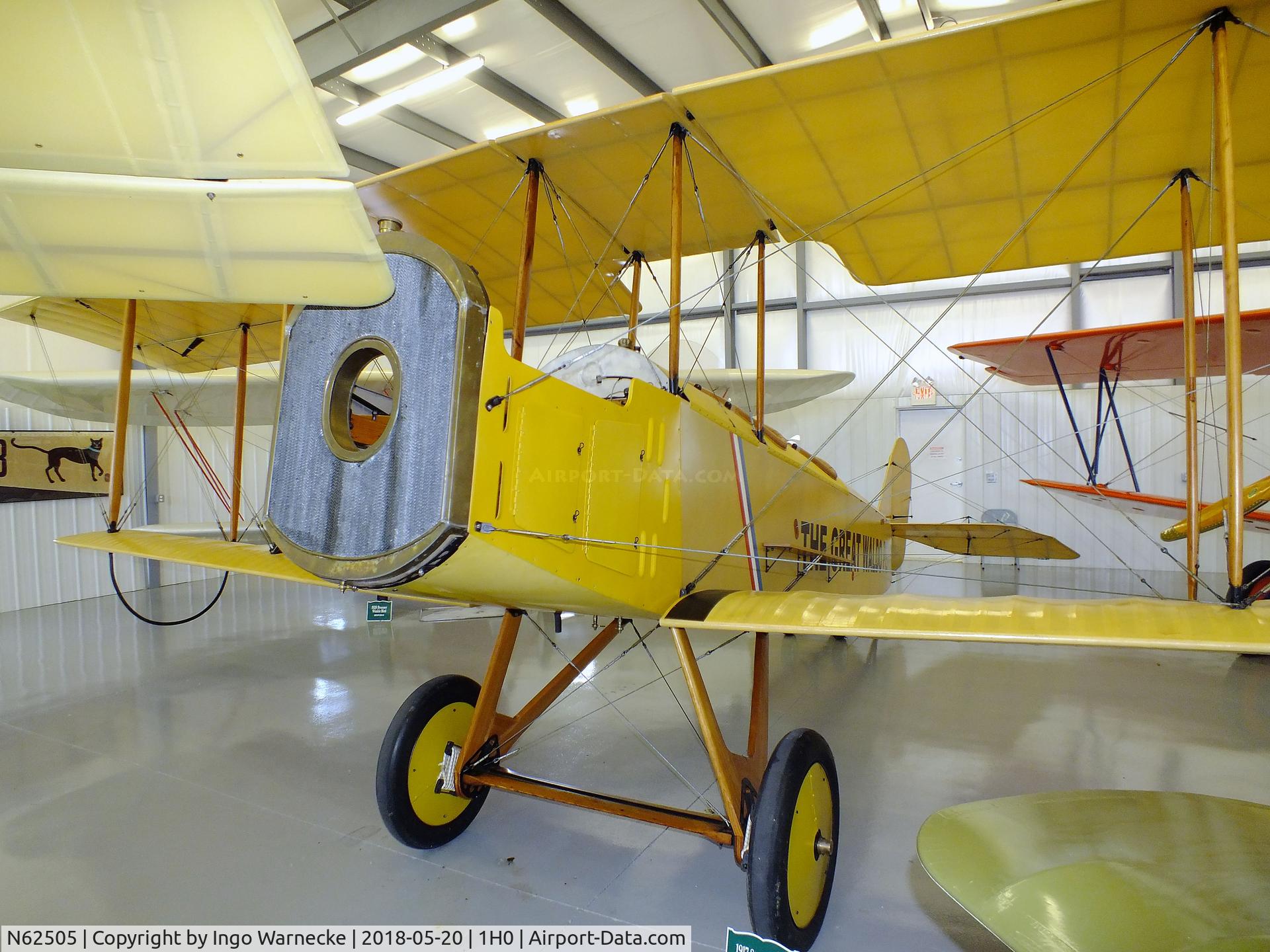 N62505, Folsom J-1 STANDARD C/N T-4595, Standard (Folsom) J-1 (minus engine/propeller) as used in the movie 'The Great Waldo Pepper' at the Aircraft Restoration Museum at Creve Coeur airfield, Maryland Heights MO