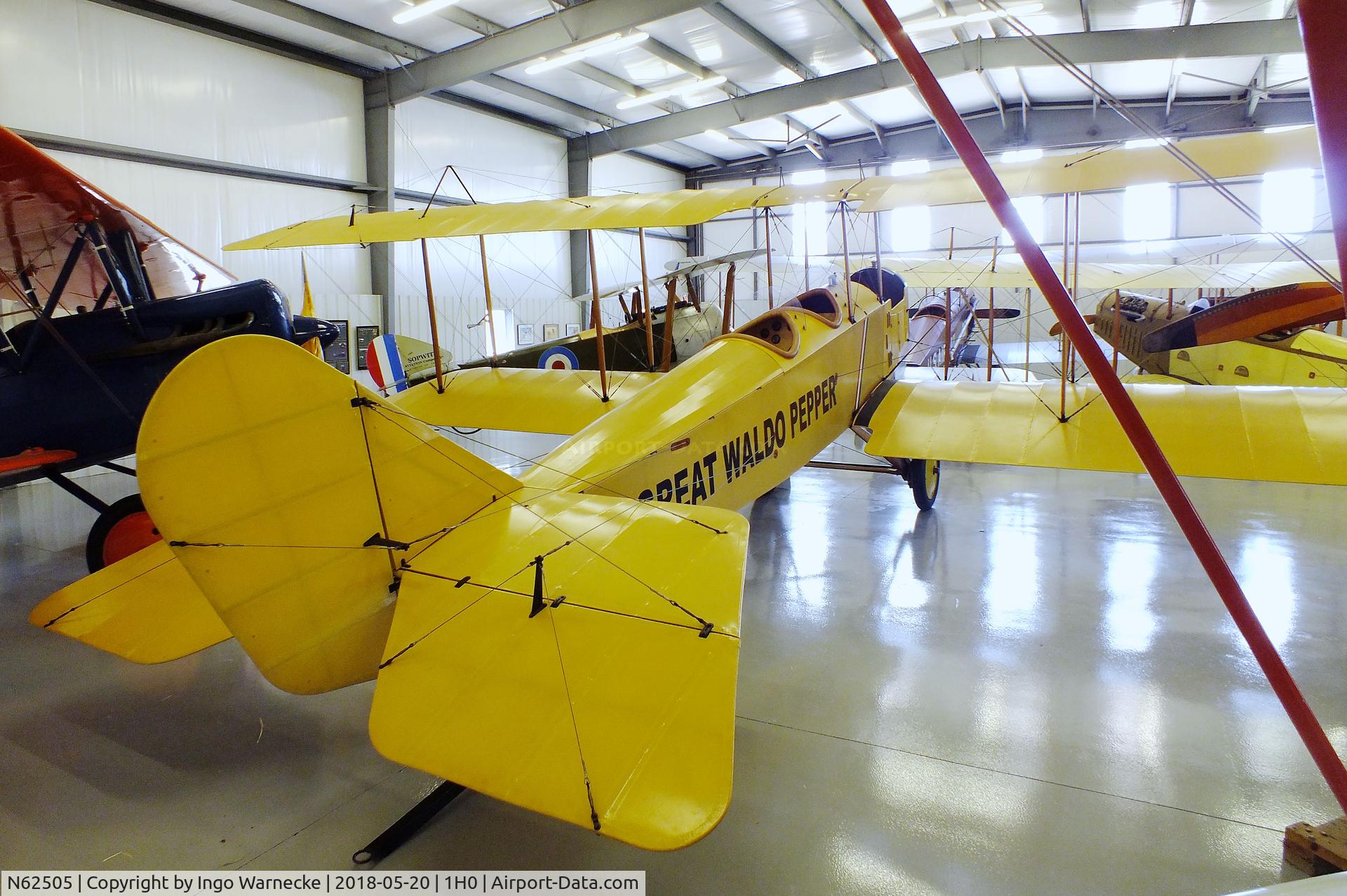 N62505, Folsom J-1 STANDARD C/N T-4595, Standard (Folsom) J-1 (minus engine/propeller) as used in the movie 'The Great Waldo Pepper' at the Aircraft Restoration Museum at Creve Coeur airfield, Maryland Heights MO