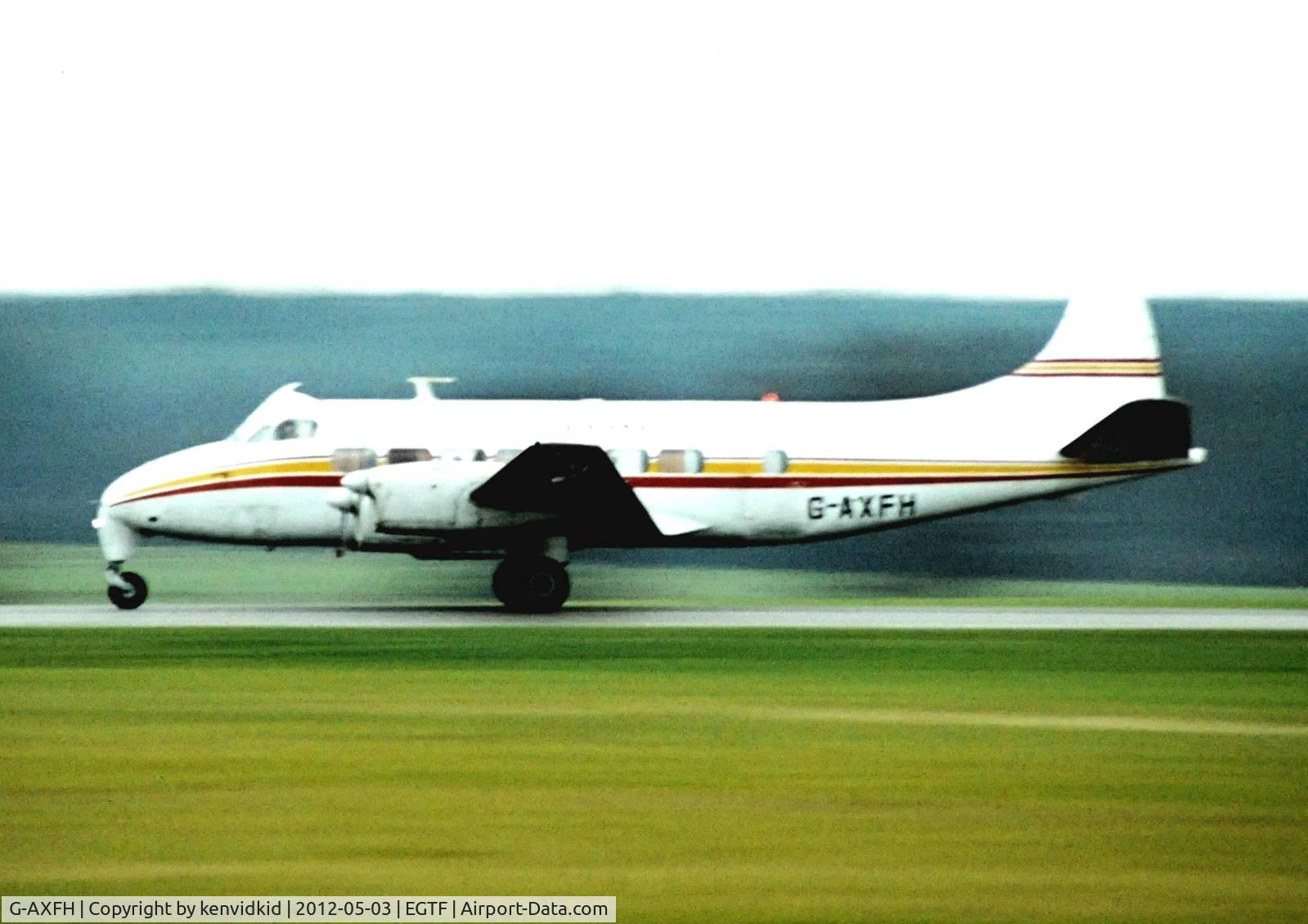 G-AXFH, 1954 De Havilland DH.114 Heron 1B/C C/N 14022, At Fairoaks in the mid 1970's.
Copied from slide.