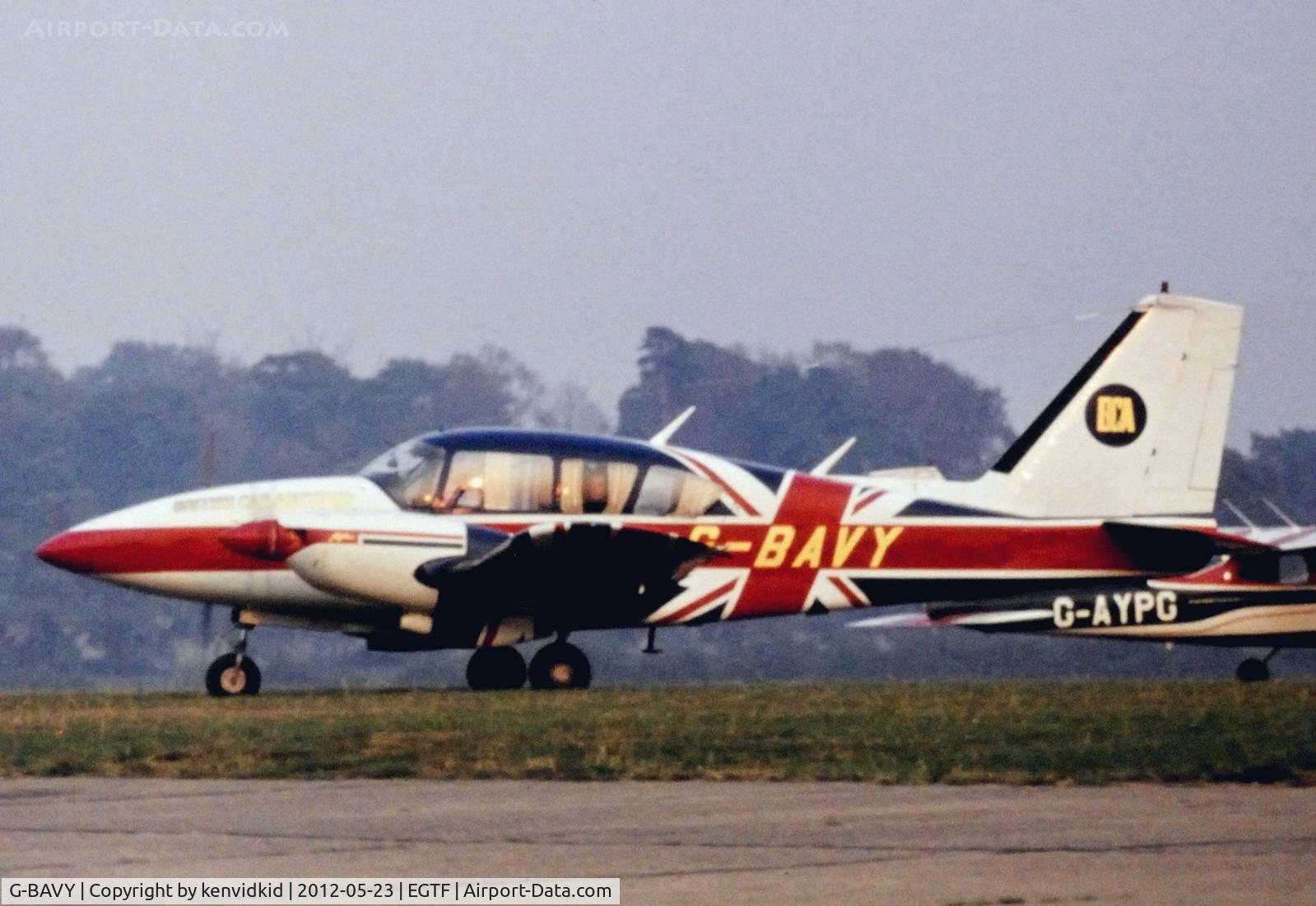 G-BAVY, 1973 Piper PA-23-250 Aztec C/N 27-7305017, At Fairoaks in the mid 1970's.
Copied from slide.