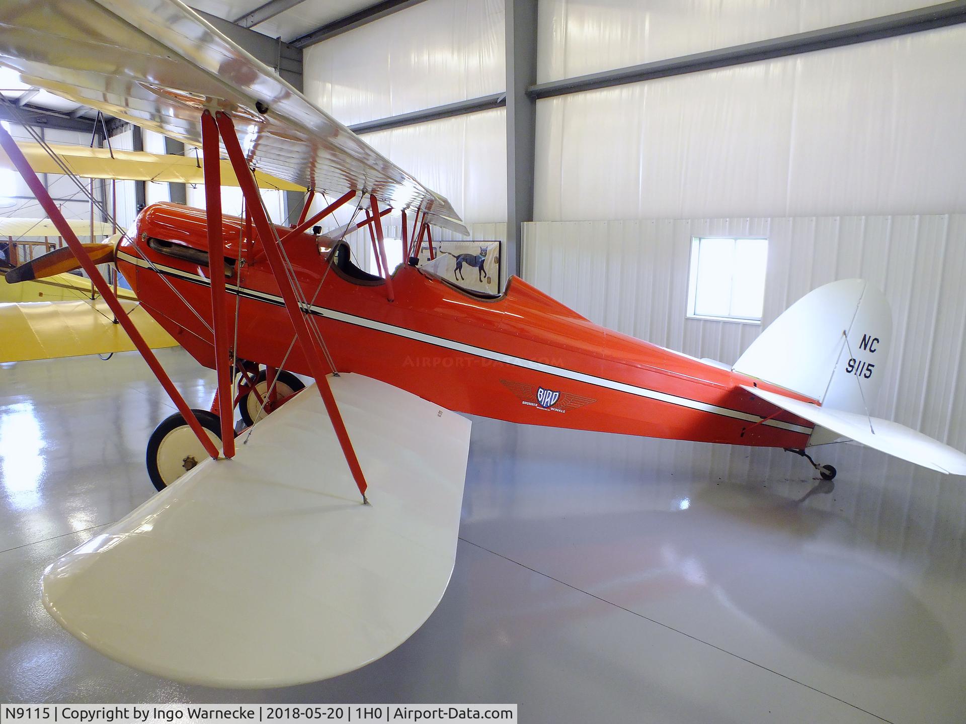 N9115, 1929 Bird A C/N 1007, Brunner-Winkle Bird A at the Aircraft Restoration Museum at Creve Coeur airfield, Maryland Heights MO