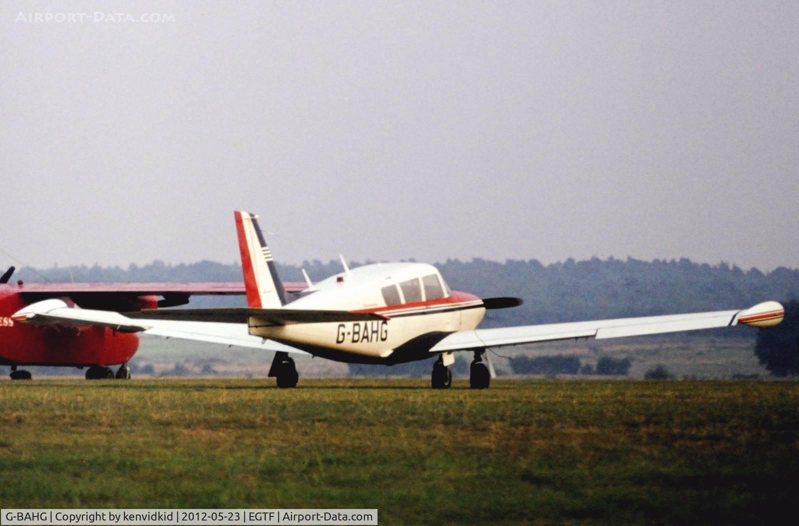 G-BAHG, 1965 Piper PA-24-260 Comanche C/N 24-4306, At Fairoaks in the mid 1970's.
Copied from slide.