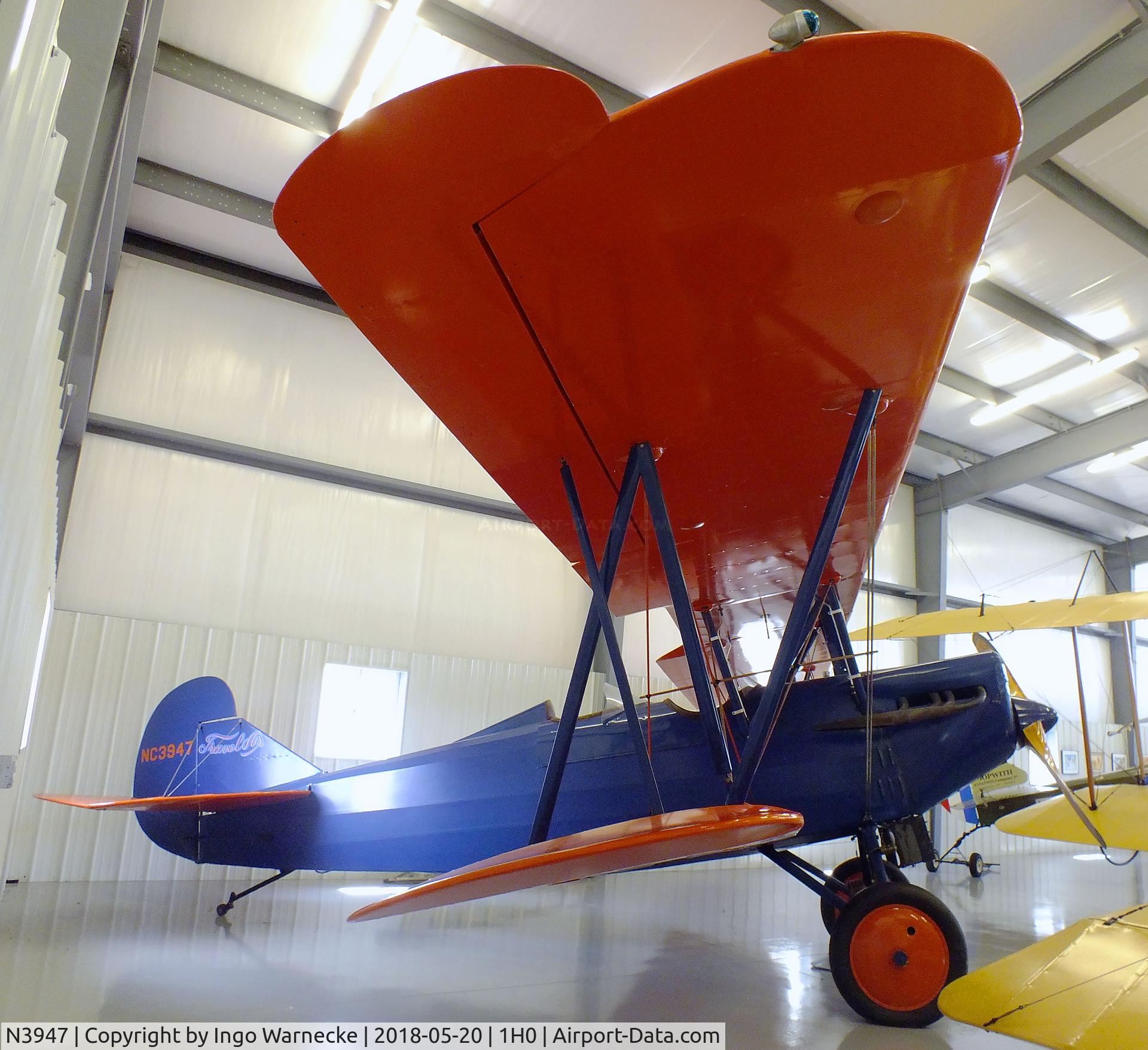 N3947, 1928 Travel Air 3000 C/N 321, Travel Air 3000 at the Aircraft Restoration Museum at Creve Coeur airfield, Maryland Heights MO