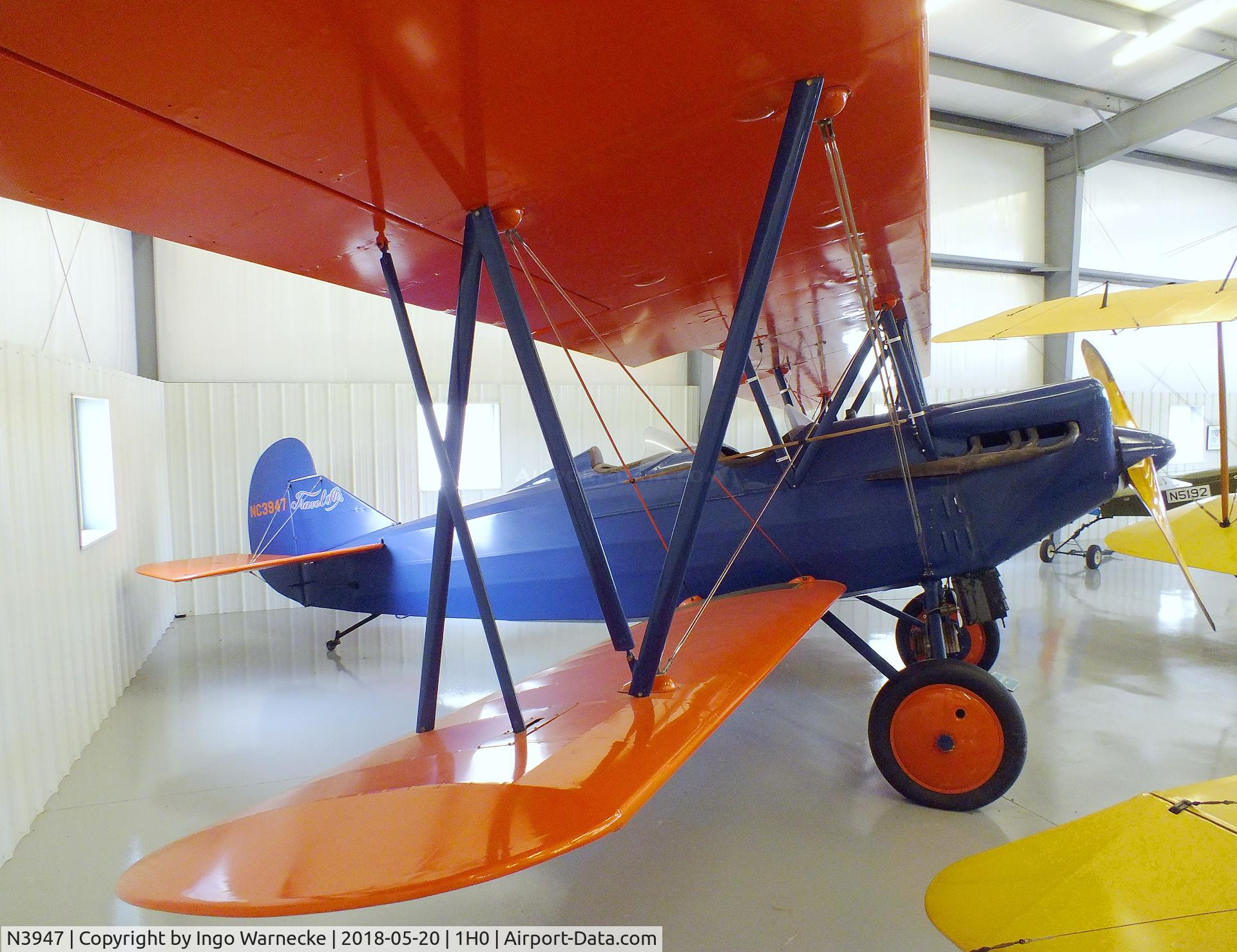 N3947, 1928 Travel Air 3000 C/N 321, Travel Air 3000 at the Aircraft Restoration Museum at Creve Coeur airfield, Maryland Heights MO