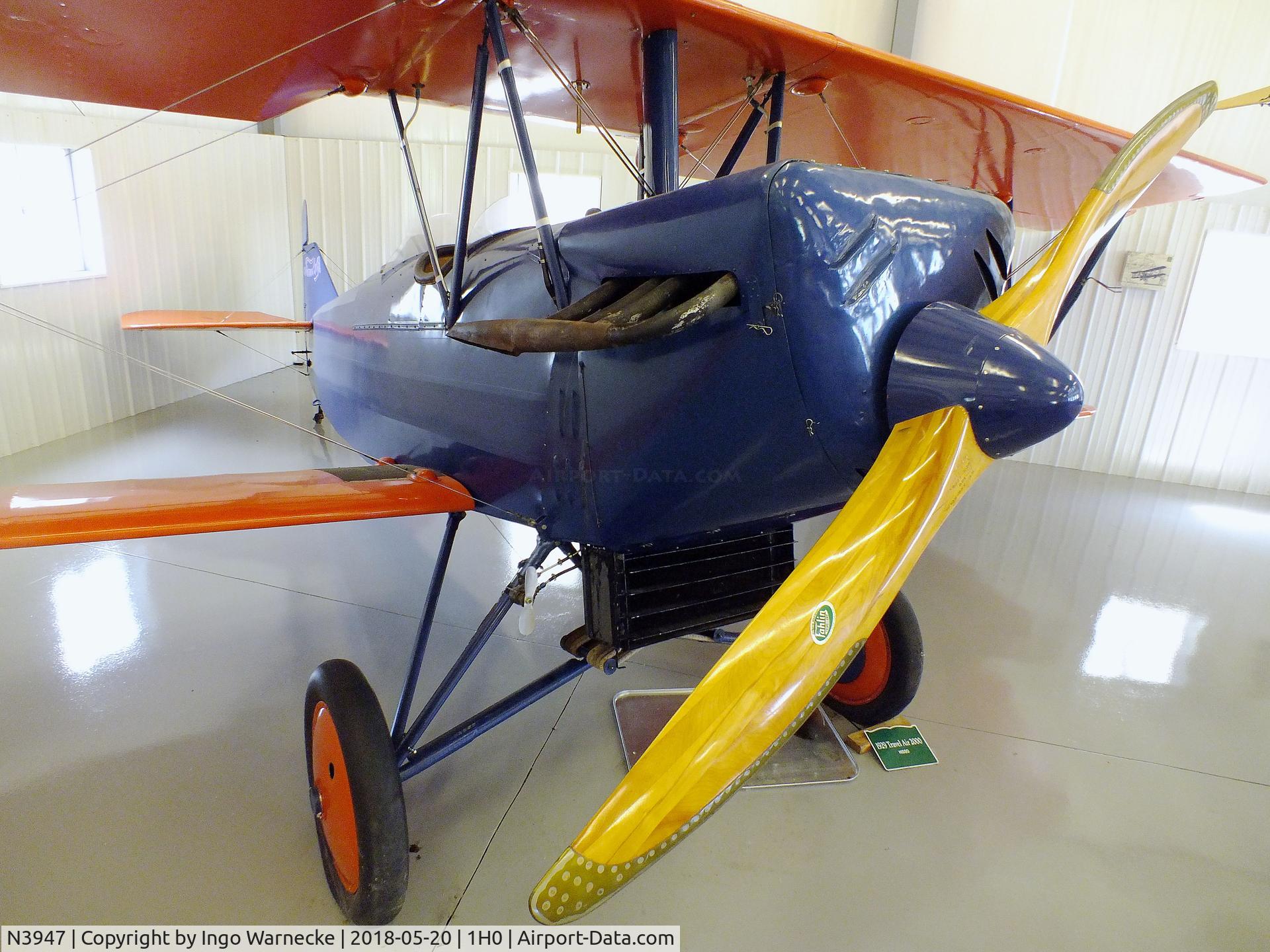 N3947, 1928 Travel Air 3000 C/N 321, Travel Air 3000 at the Aircraft Restoration Museum at Creve Coeur airfield, Maryland Heights MO