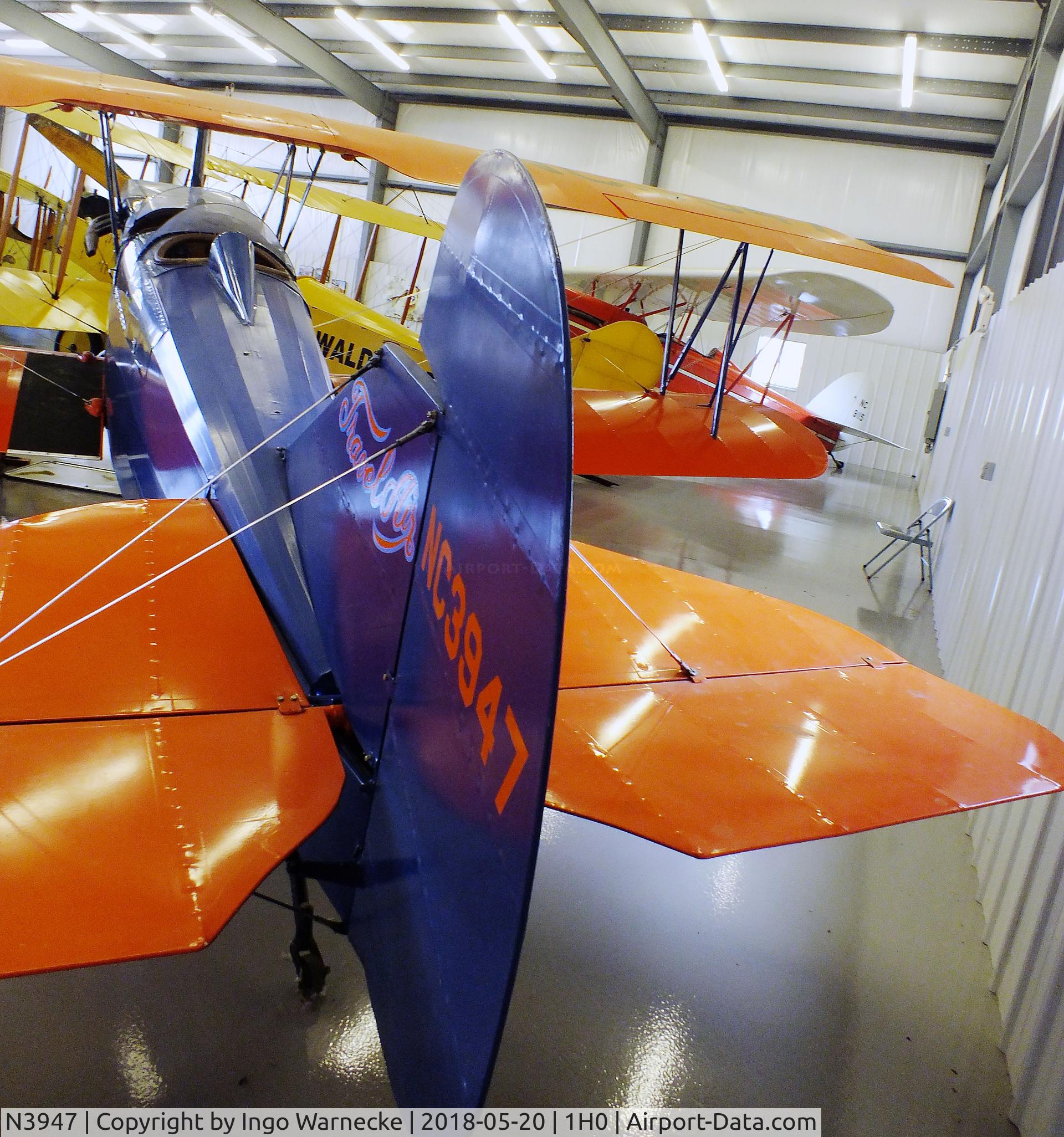 N3947, 1928 Travel Air 3000 C/N 321, Travel Air 3000 at the Aircraft Restoration Museum at Creve Coeur airfield, Maryland Heights MO