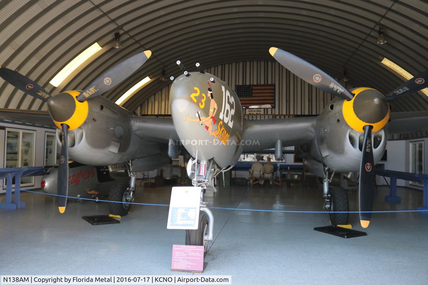 N138AM, 1943 Lockheed P-38J Lightning C/N 44-23314, Planes of Fame