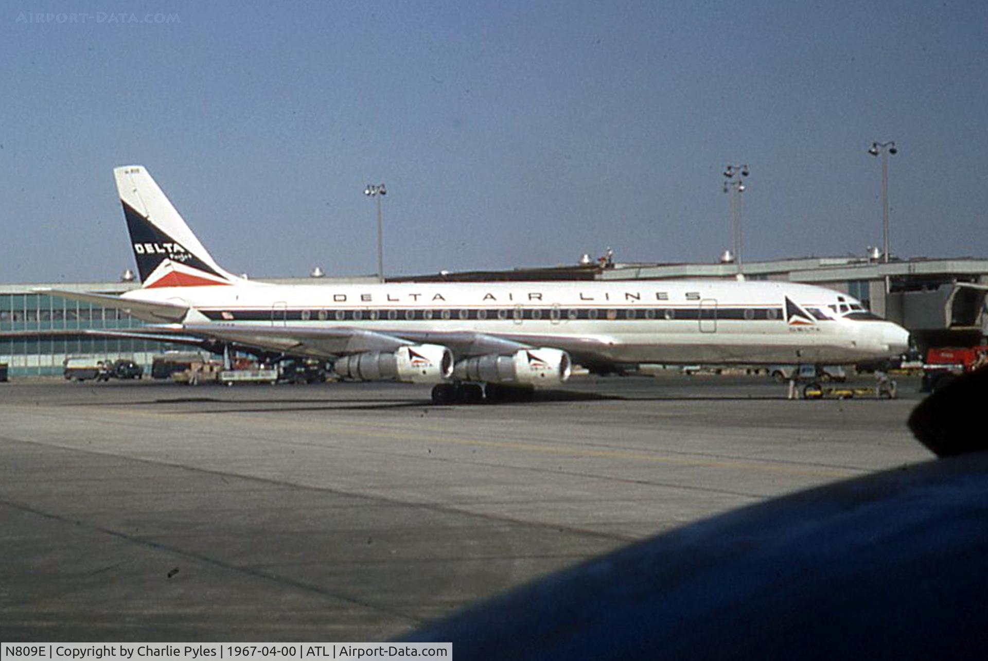 N809E, 1962 Douglas DC-8-51 C/N 45649, After Delta parked at Marana then it went to Maldives 8Q-PNB and back to States as N805CK of Kalitta before it was broken up.