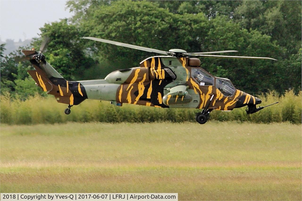 2018, Eurocopter EC-665 Tigre HAP C/N 2018, Eurocopter EC-665 Tigre HAP, Take off, Landivisiau Naval Air Base (LFRJ) Tiger Meet 2017