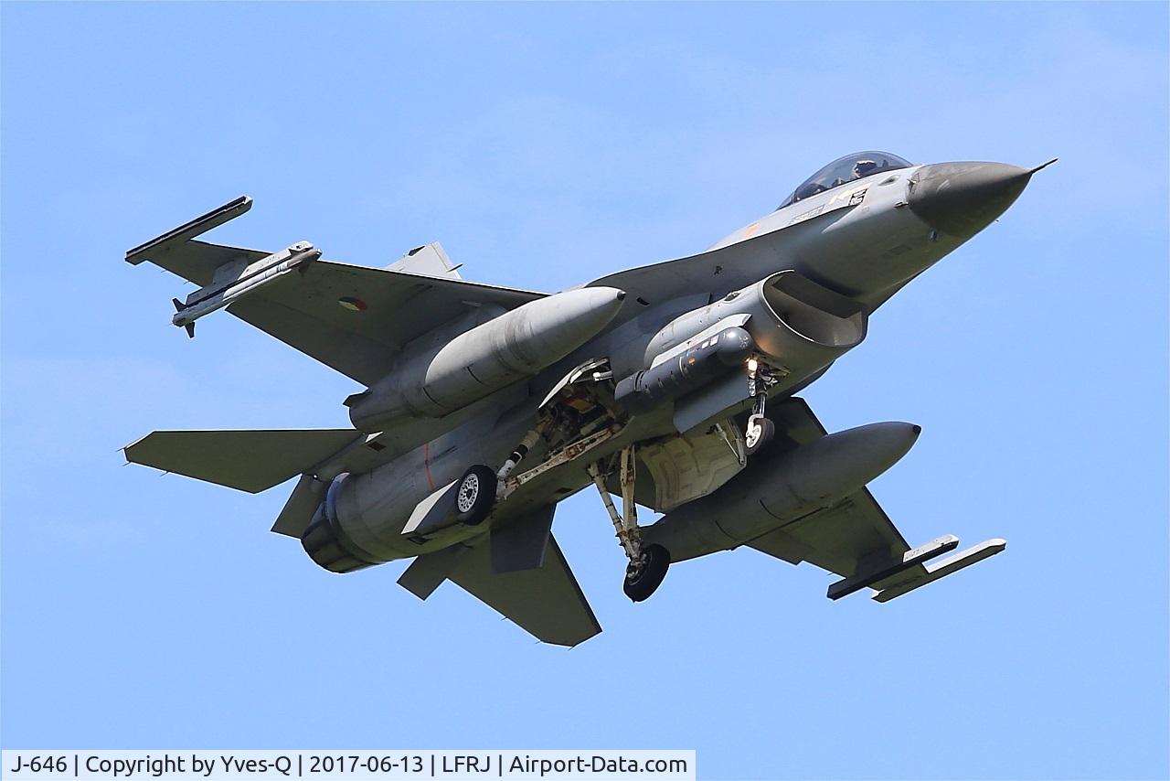 J-646, Fokker F-16AM Fighting Falcon C/N 6D-78, Fokker F-16AM Fighting Falcon, Short approach rwy 08, Landivisiau Naval Air Base (LFRJ) Tiger Meet 2017